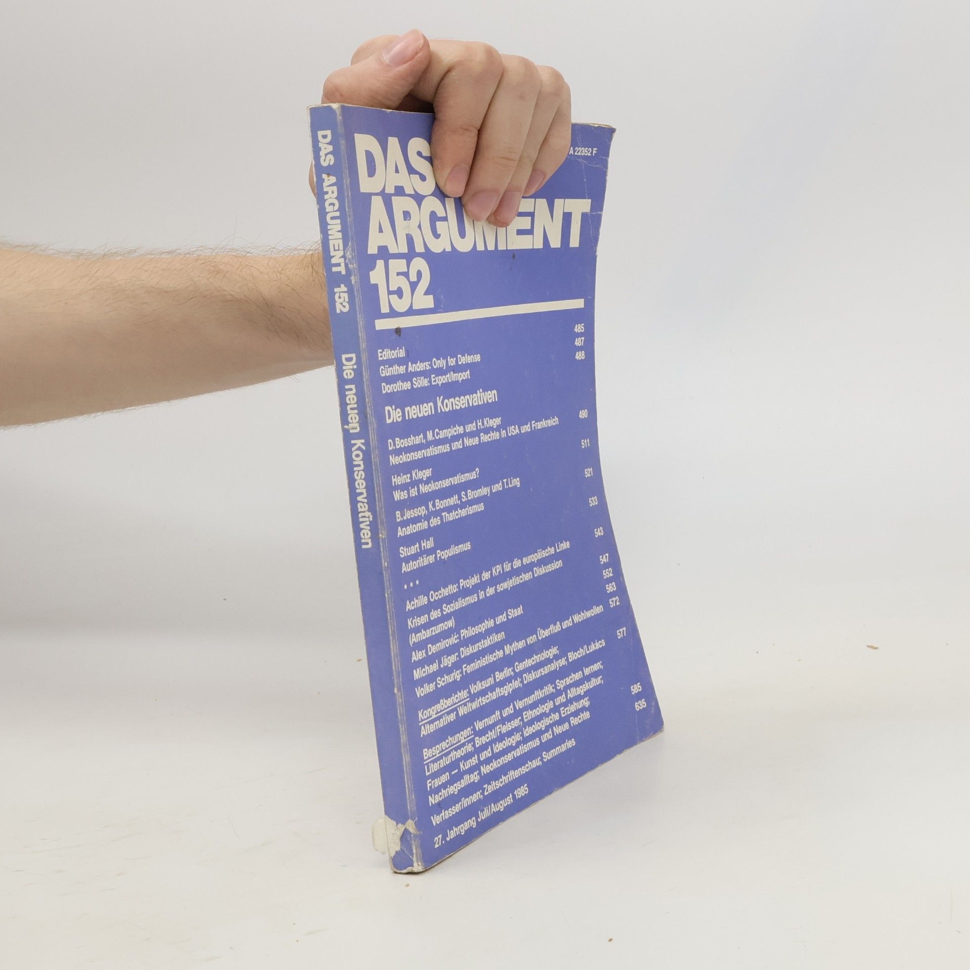 Various authors Das Argument 152