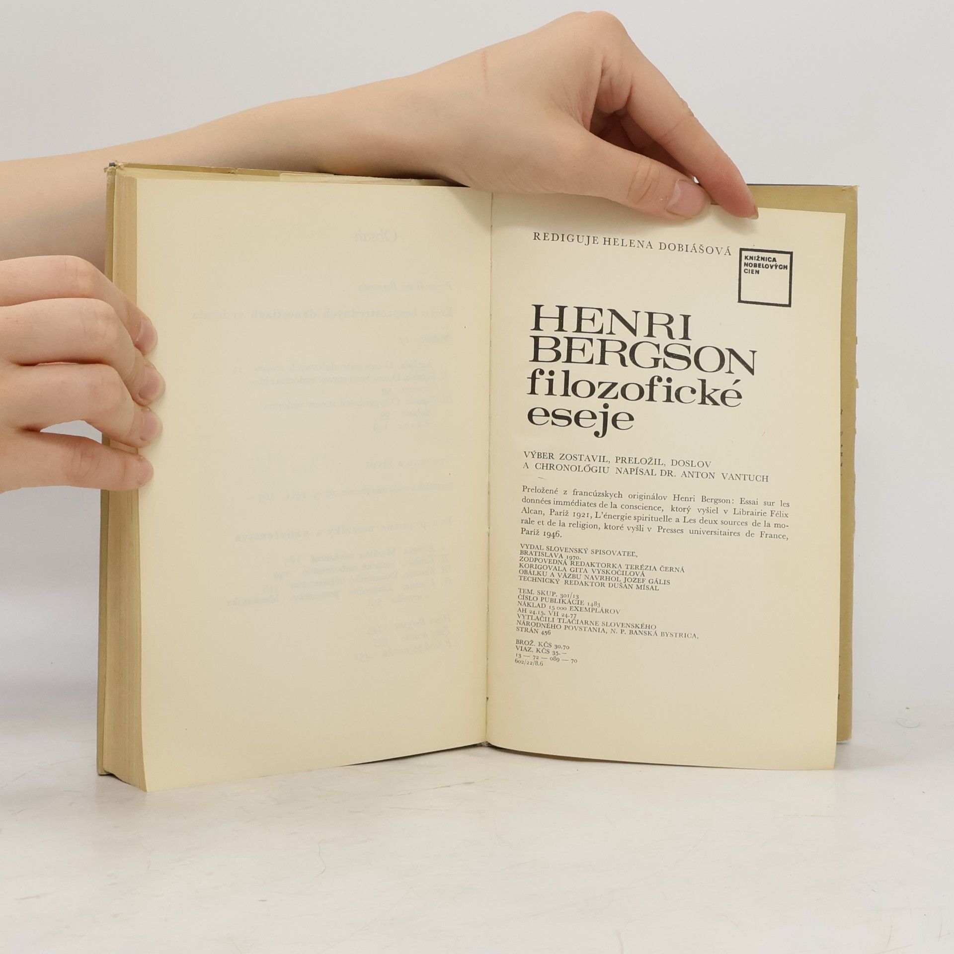 Henri Bergson Filozofické eseje. Bergson 1927
