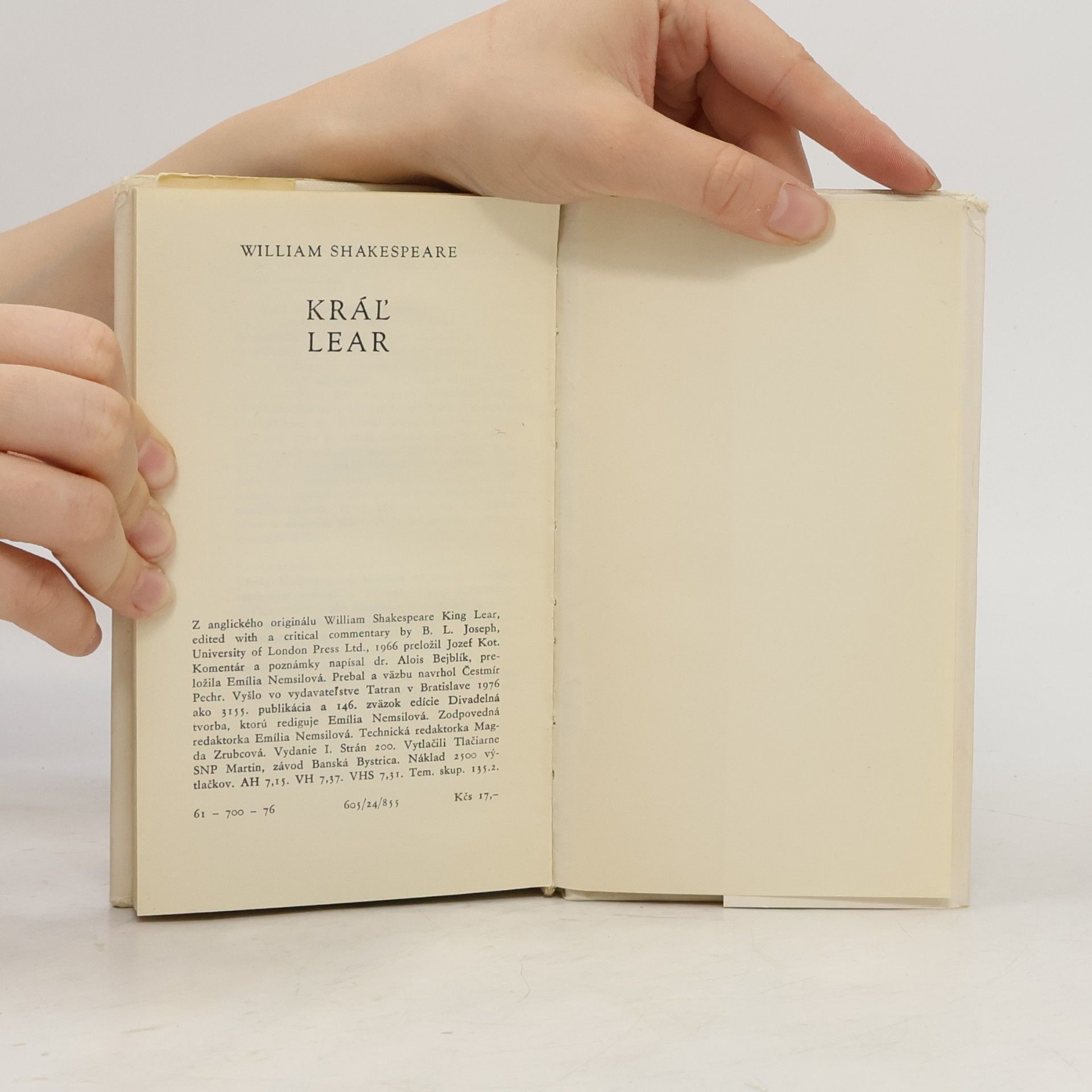 William Shakespeare Král' Lear
