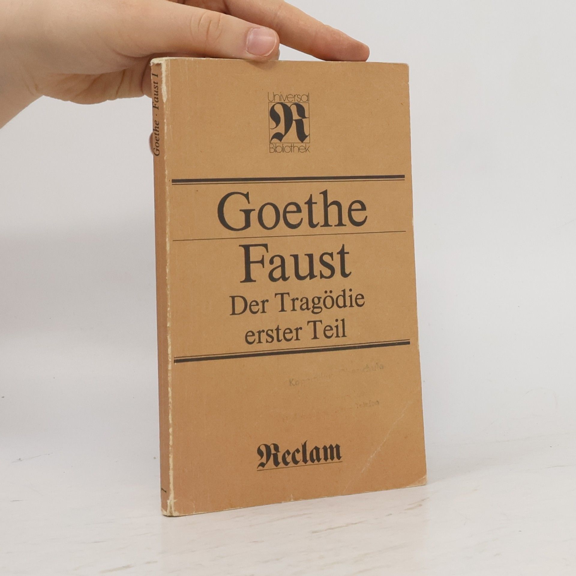 Johann Wolfgang von Goethe Faust. Der Tragödie erster Teil