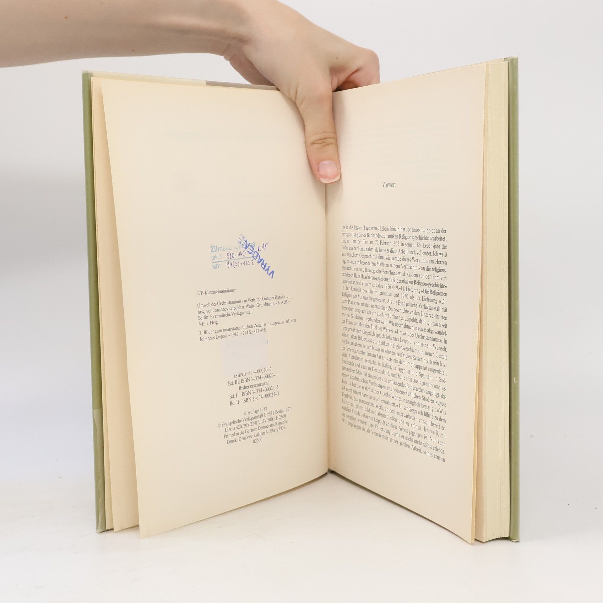 Johannes Leipoldt Umwelt des Urchristentums - 3: Bilder zum neutestamentlichen Zeitalter