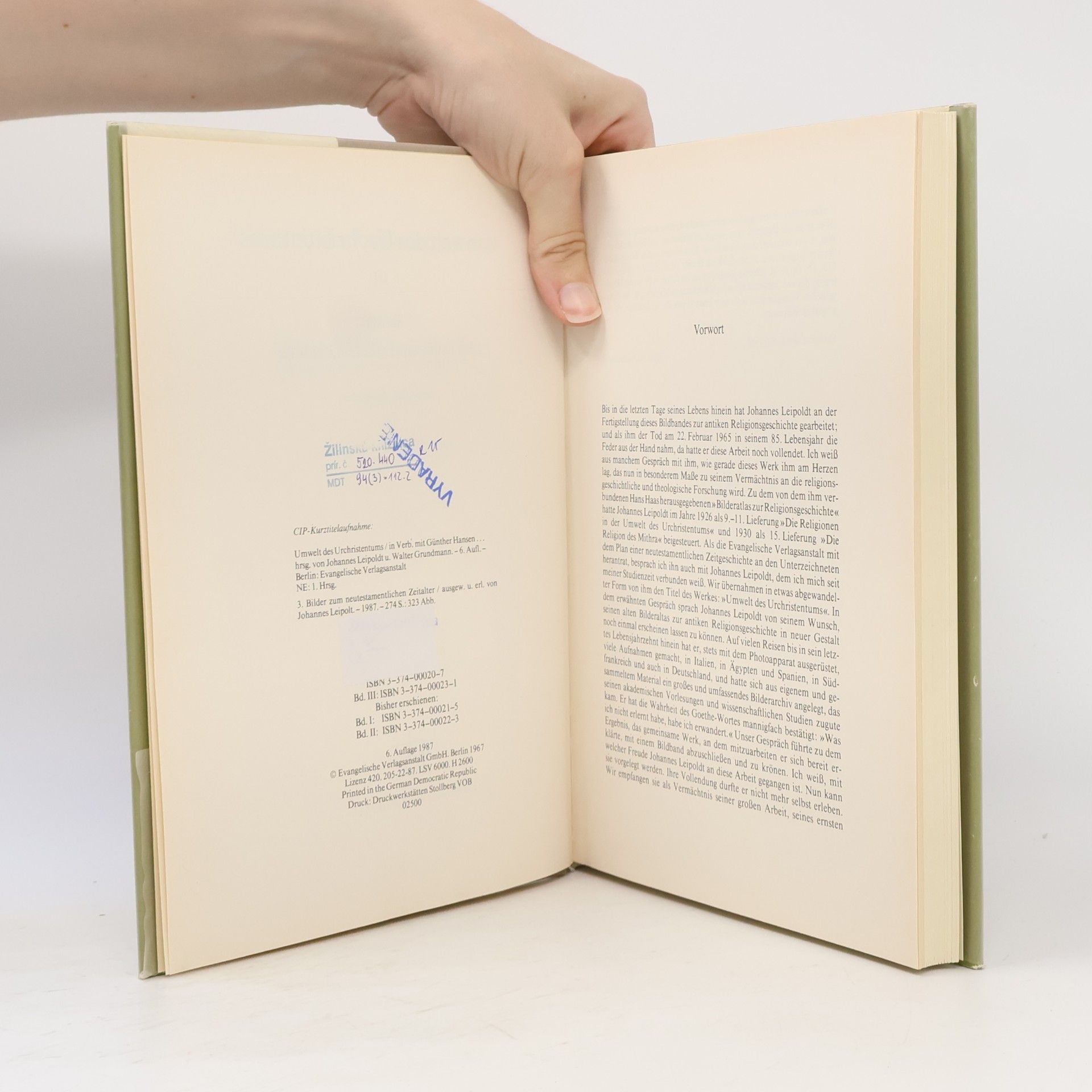 Johannes Leipoldt Umwelt des Urchristentums - 3: Bilder zum neutestamentlichen Zeitalter
