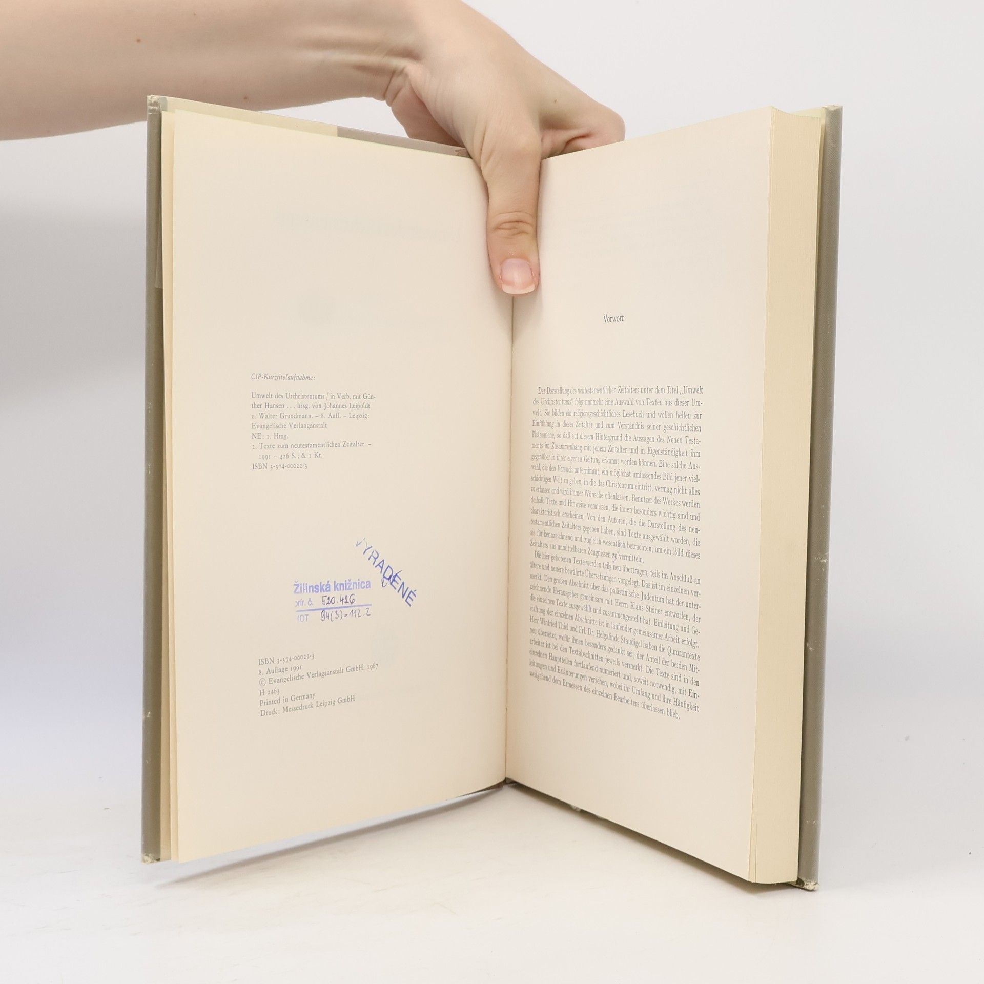 Johannes Leipoldt Texte - 2: Umwelt des Urchristentums