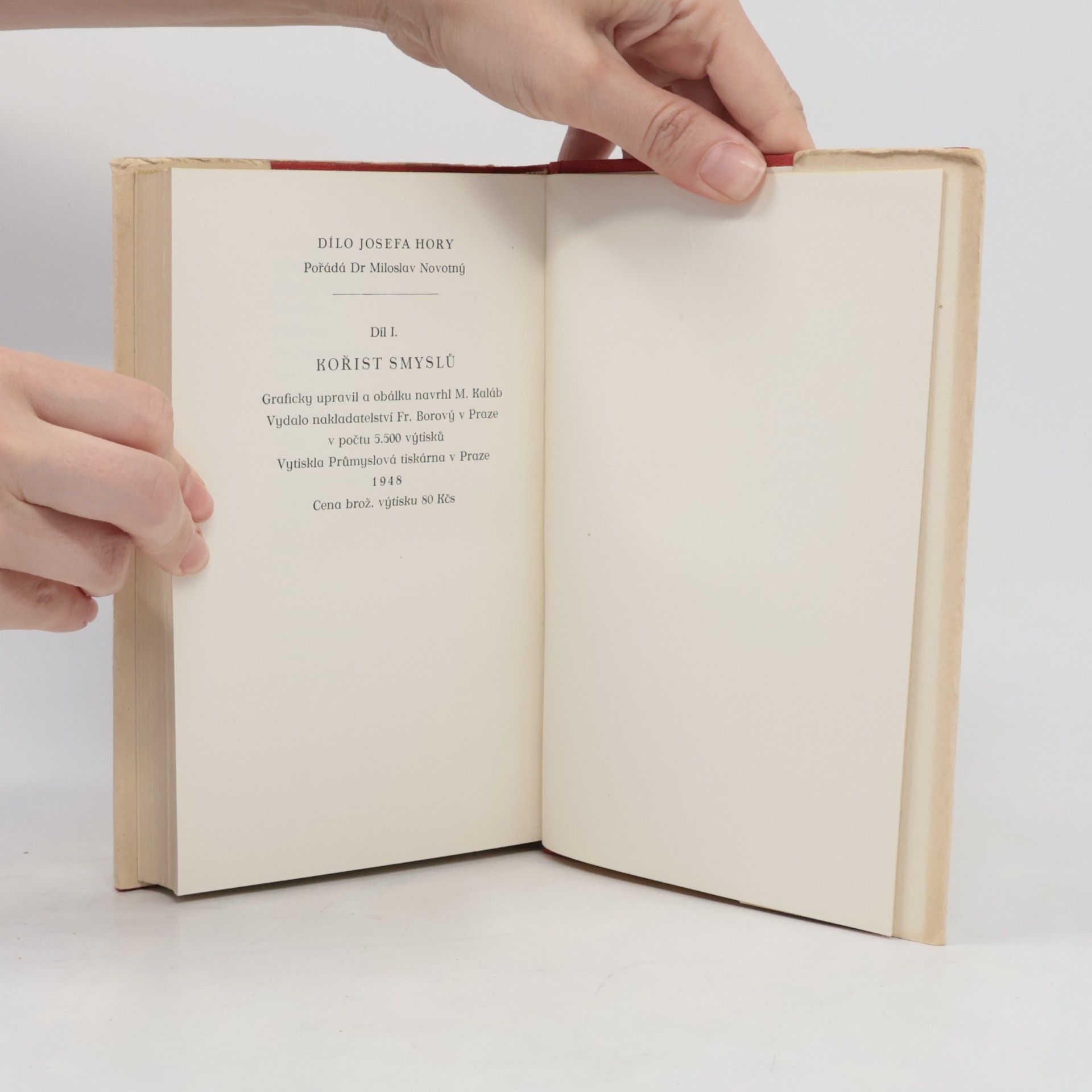 Josef Hora Kořist smyslů