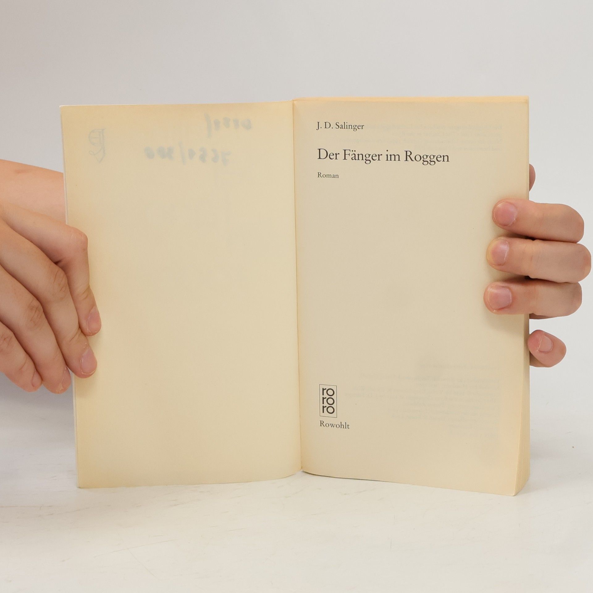 J. D. Salinger Der Fänger im Roggen