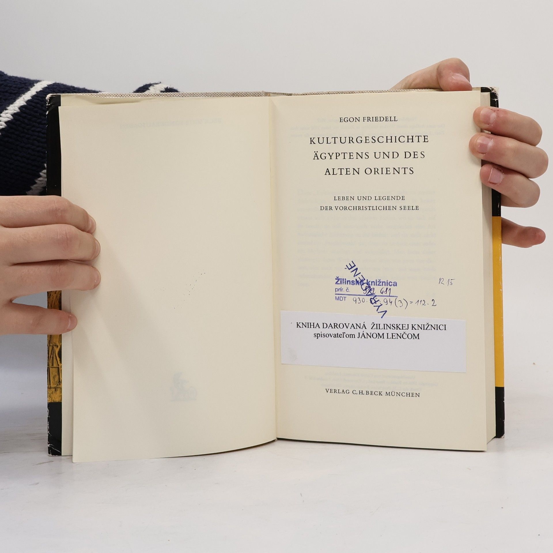 Egon Friedell Kulturgeschichte Ägyptens und des alten Orients