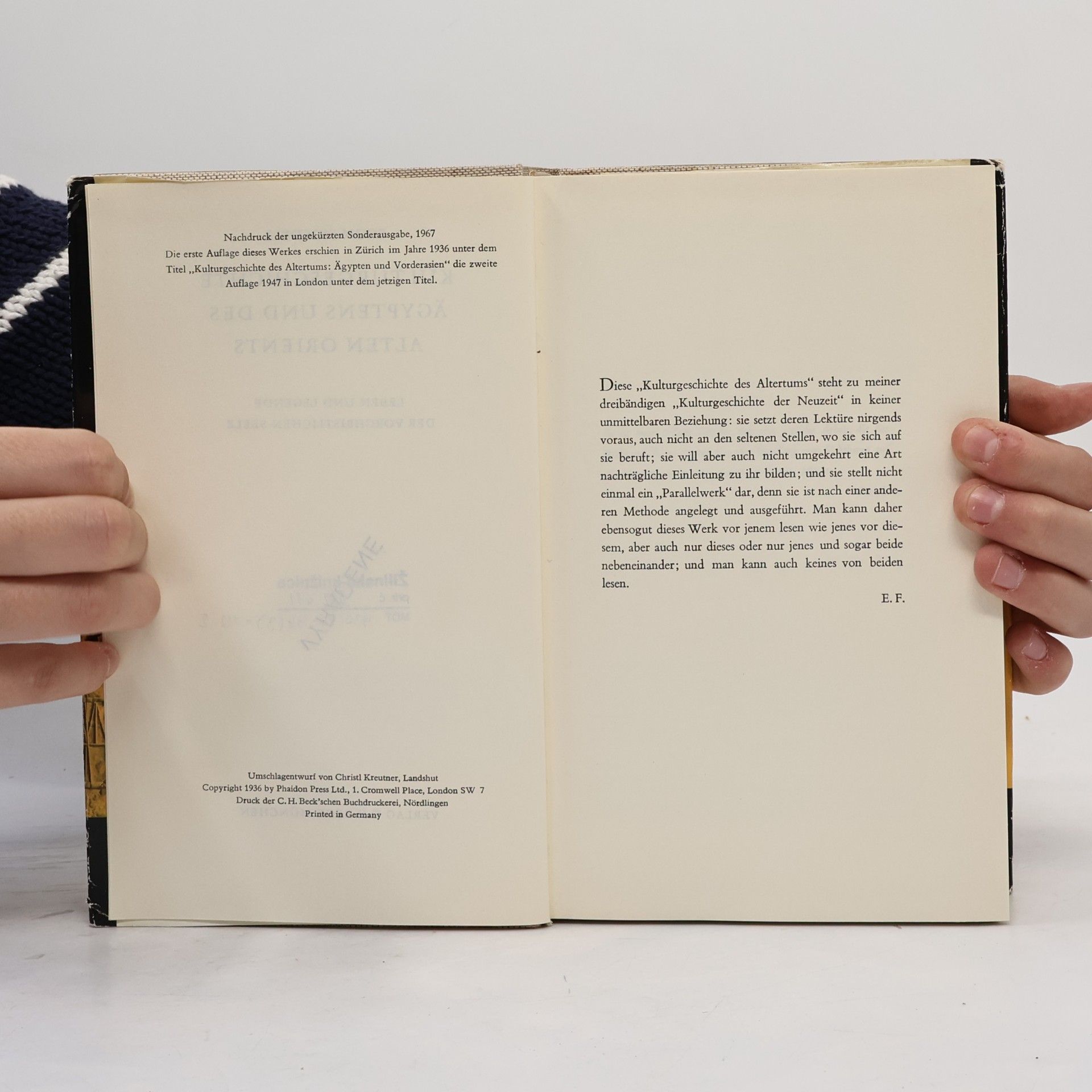 Egon Friedell Kulturgeschichte Ägyptens und des alten Orients