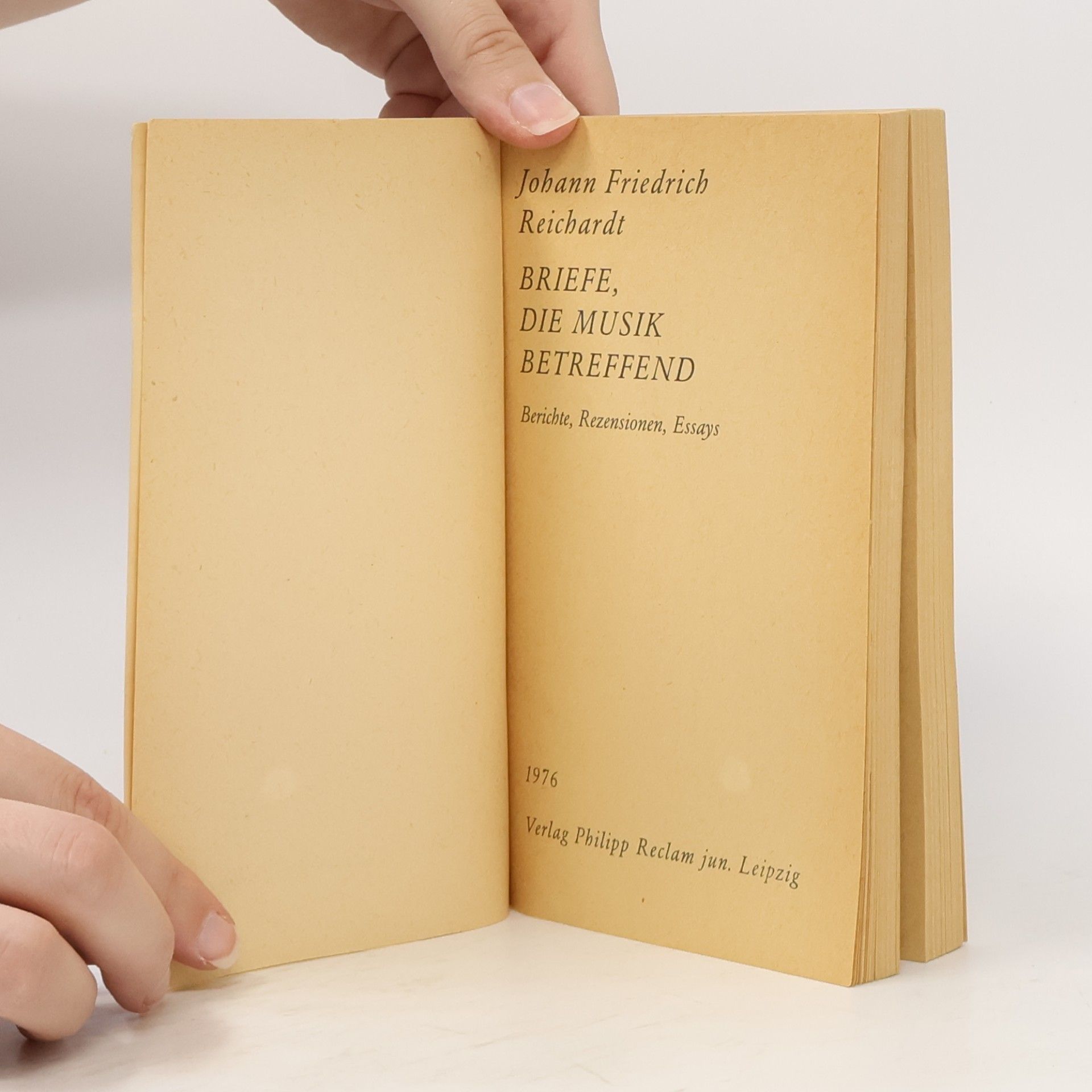 Autorenkollektiv Johann Friedrich Reichardt : Briefe, die Musik betreffend