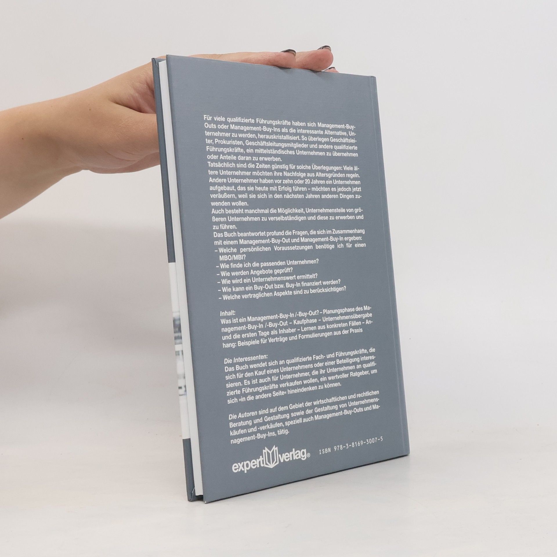 Andreas Sattler Unternehmenskauf und Anteilserwerb durch Management-Buy-Out, -Buy-In