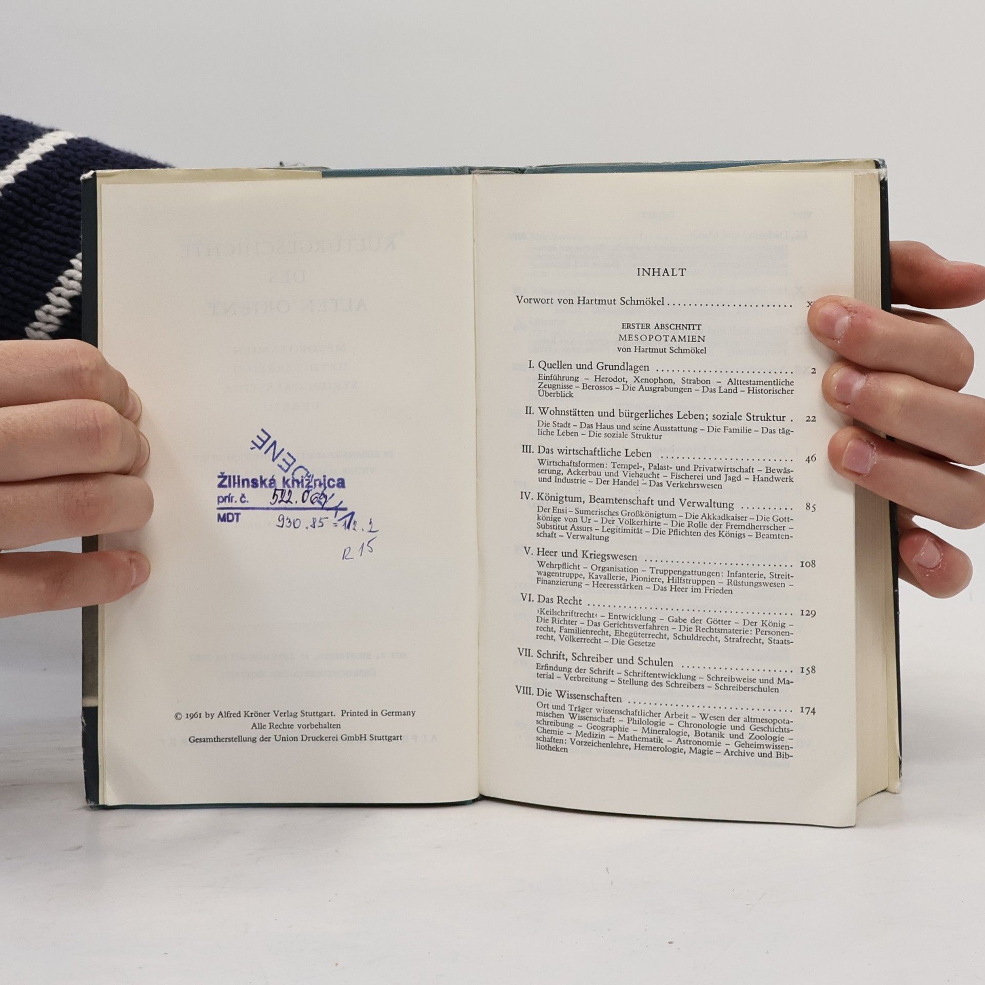 Hartmut Schmökel Kulturgeschichte des Alten Orient