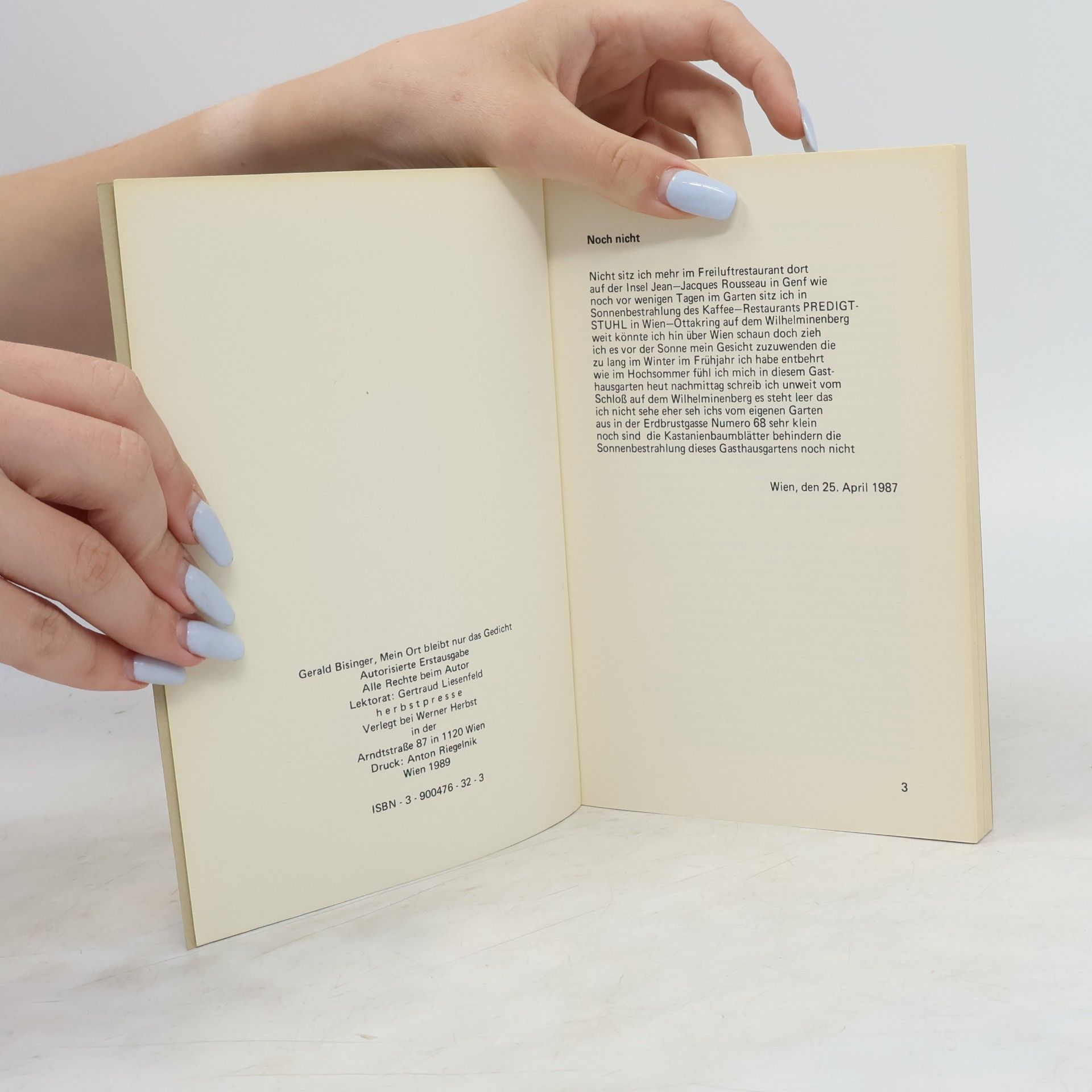 Gerald Bisinger Mein Ort bleibt nur das Gedicht