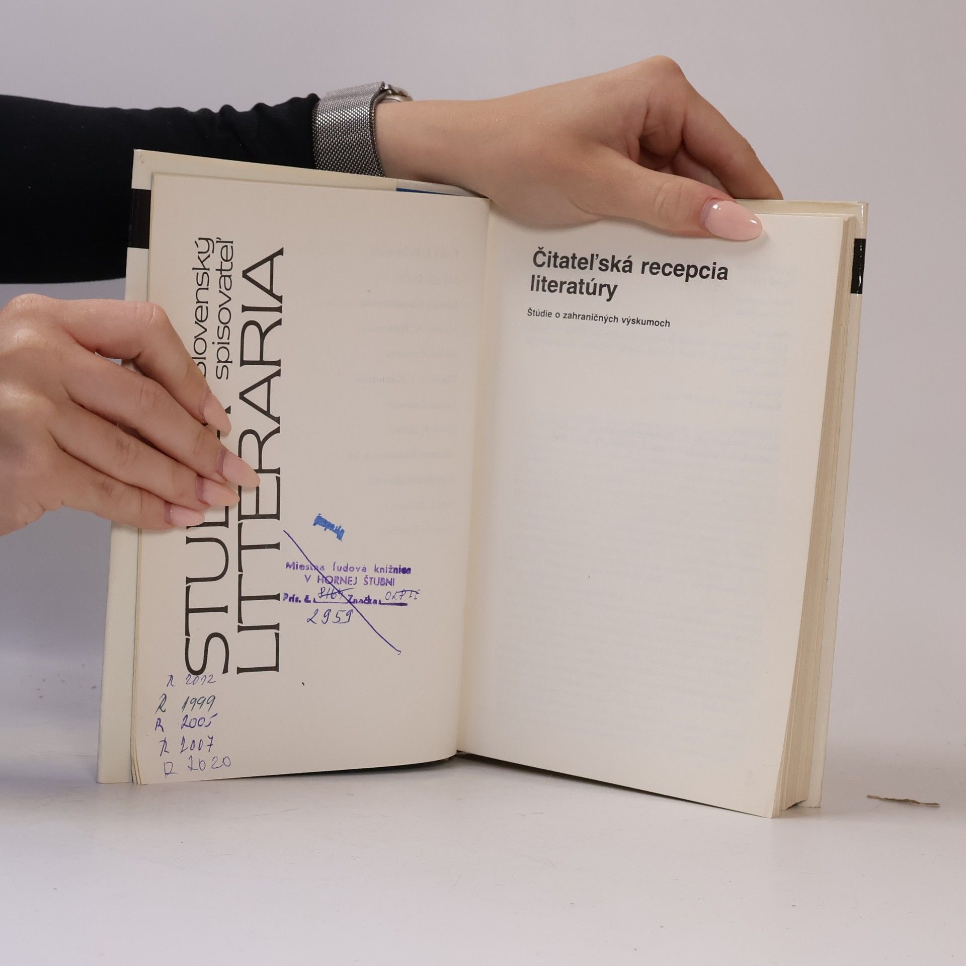 Kolektiv autorů Čitatel’ská recepcia literatúry