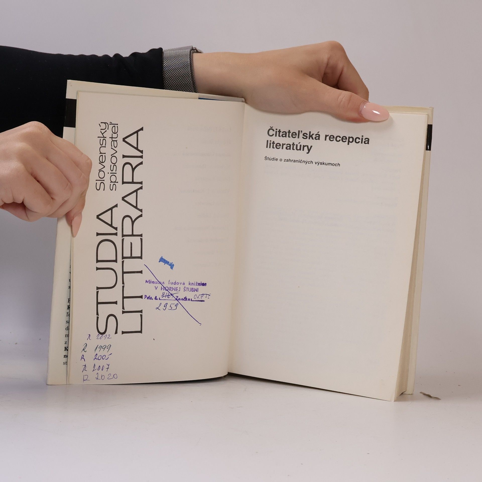 Kolektiv autorů Čitatel’ská recepcia literatúry