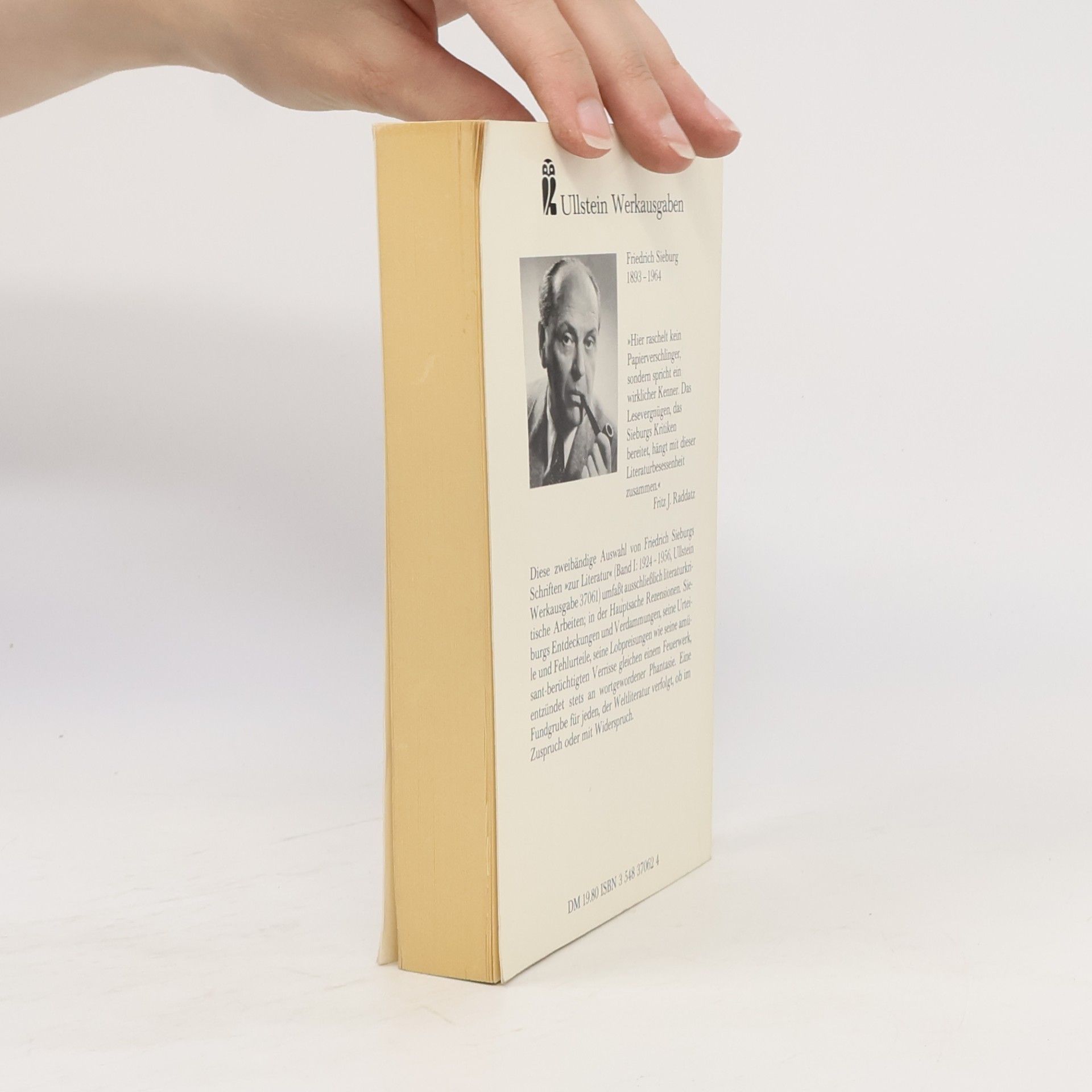 Friedrich Sieburg Zur Literatur 1957 - 1963