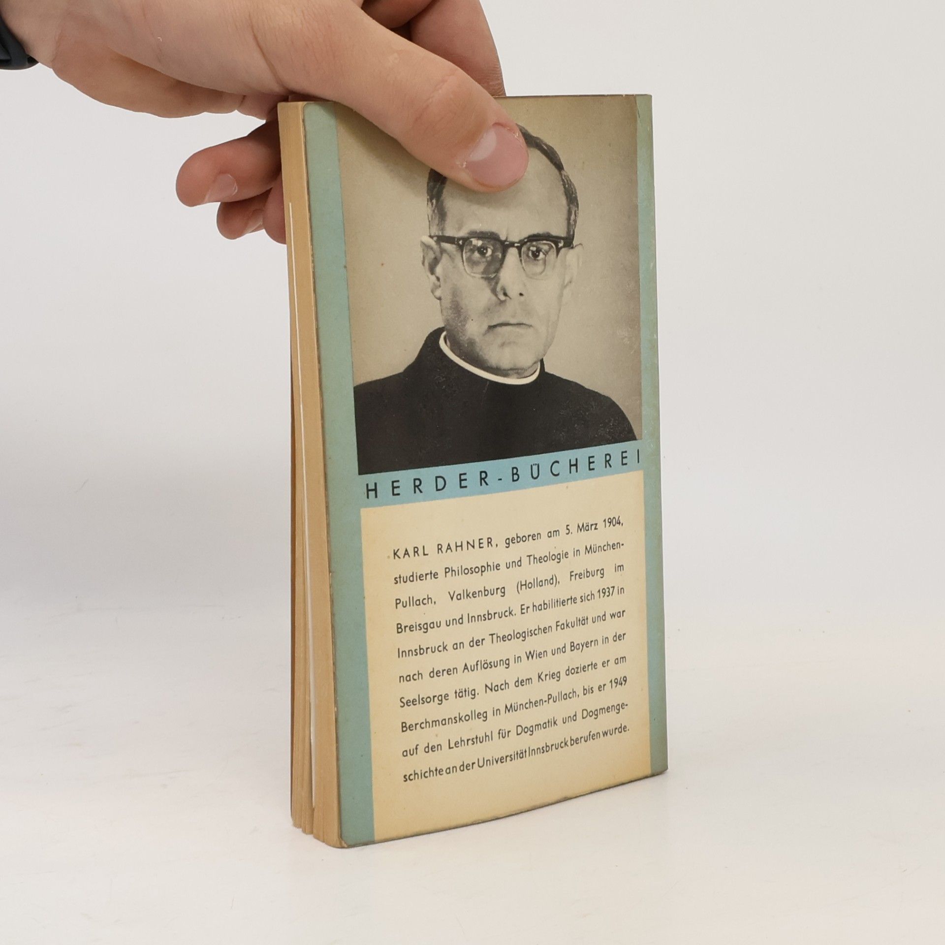 Karl Rahner Von der Not und dem Segen des Gebetes