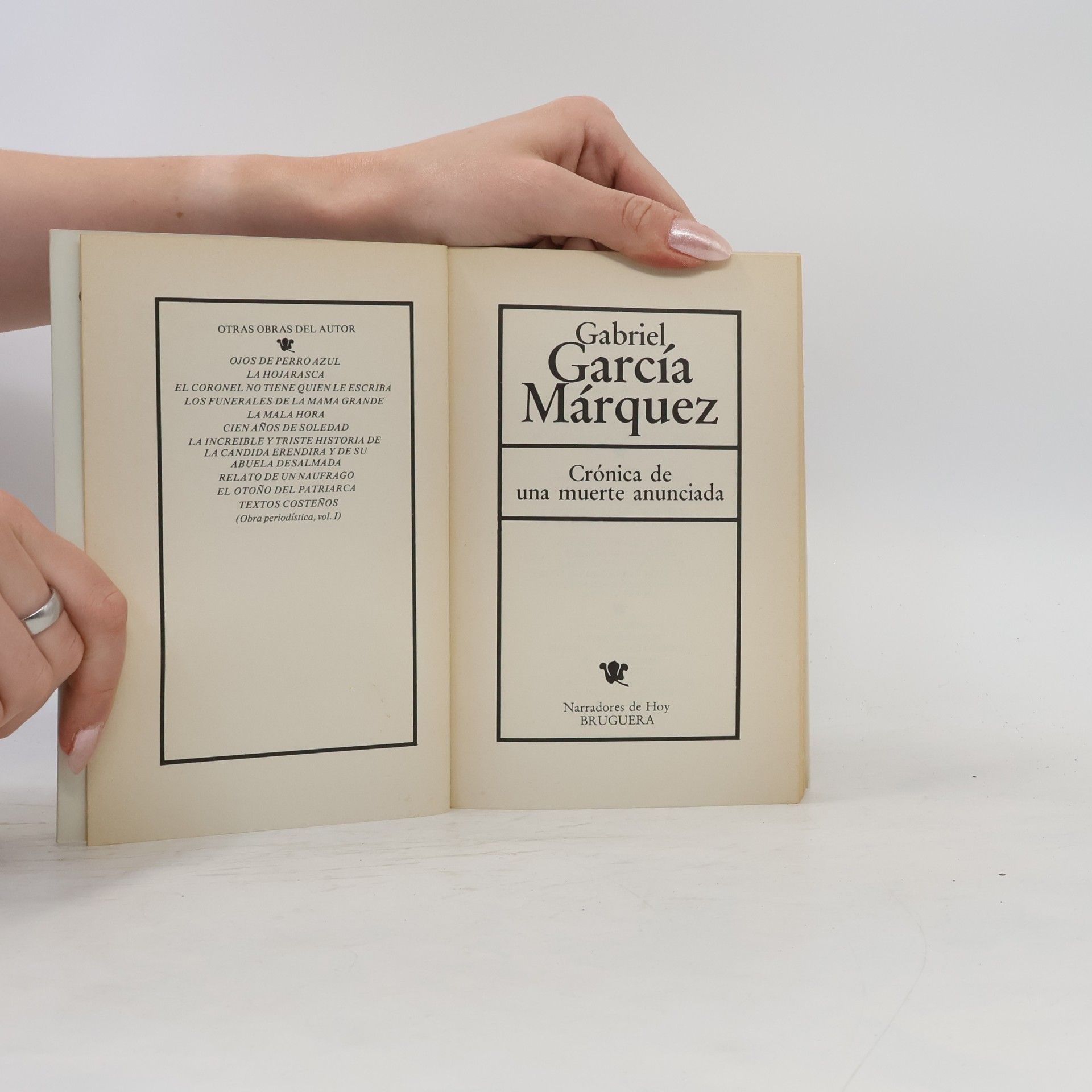 Gabriel García Márquez Crónica de una muerte anunciada