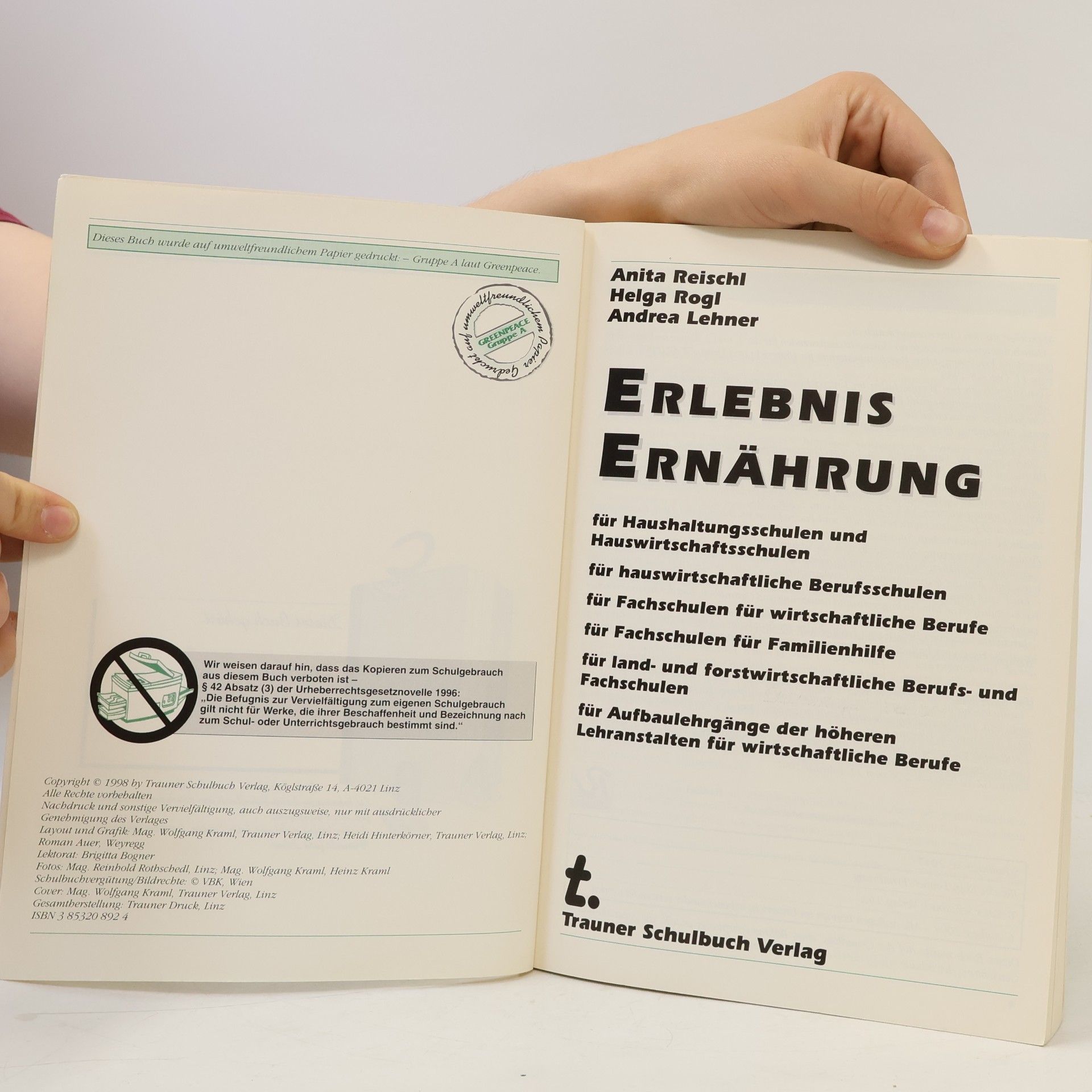 Anita Reischl Erlebnis Ernährung