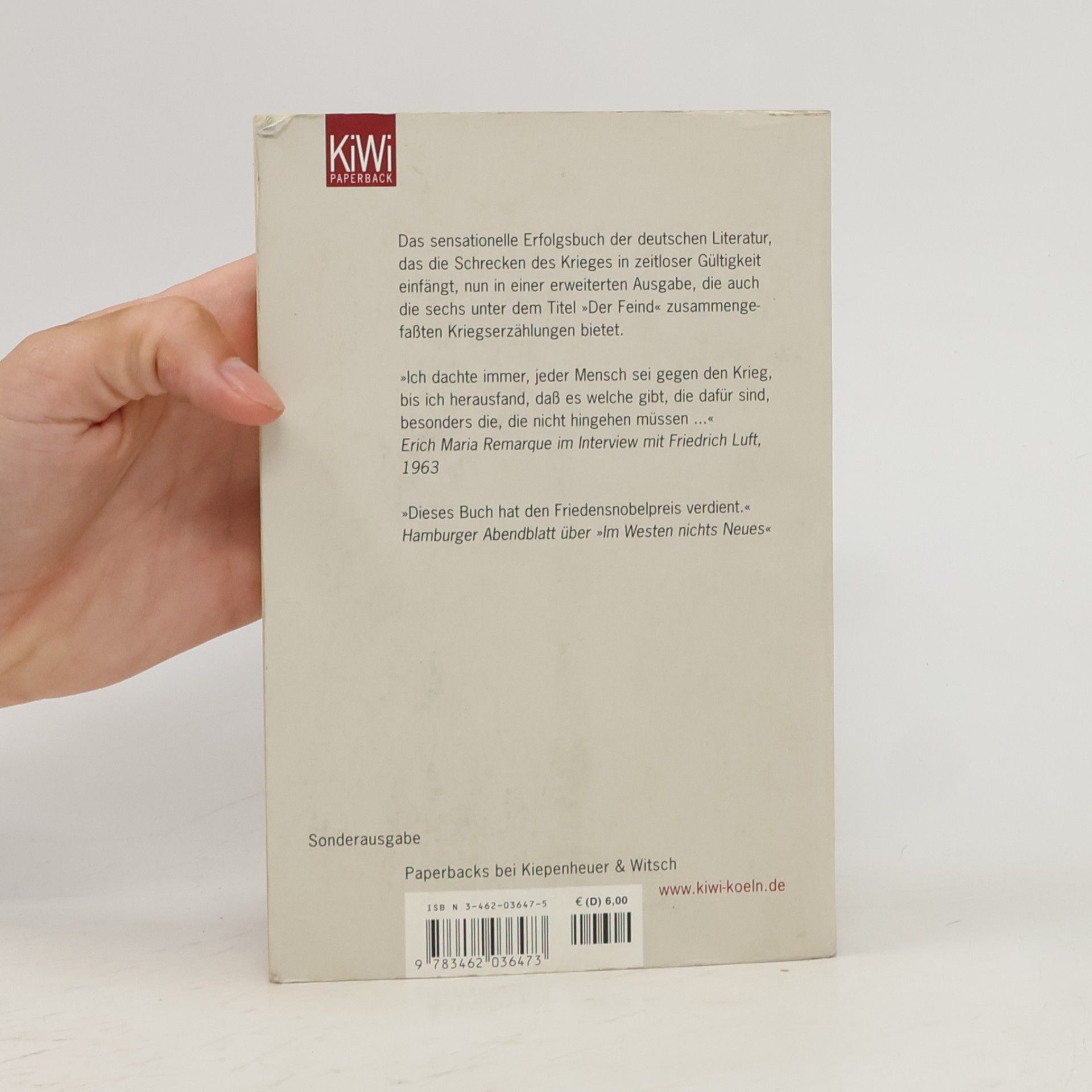 Erich Maria Remarque Im Westen nichts Neues. Der Feind