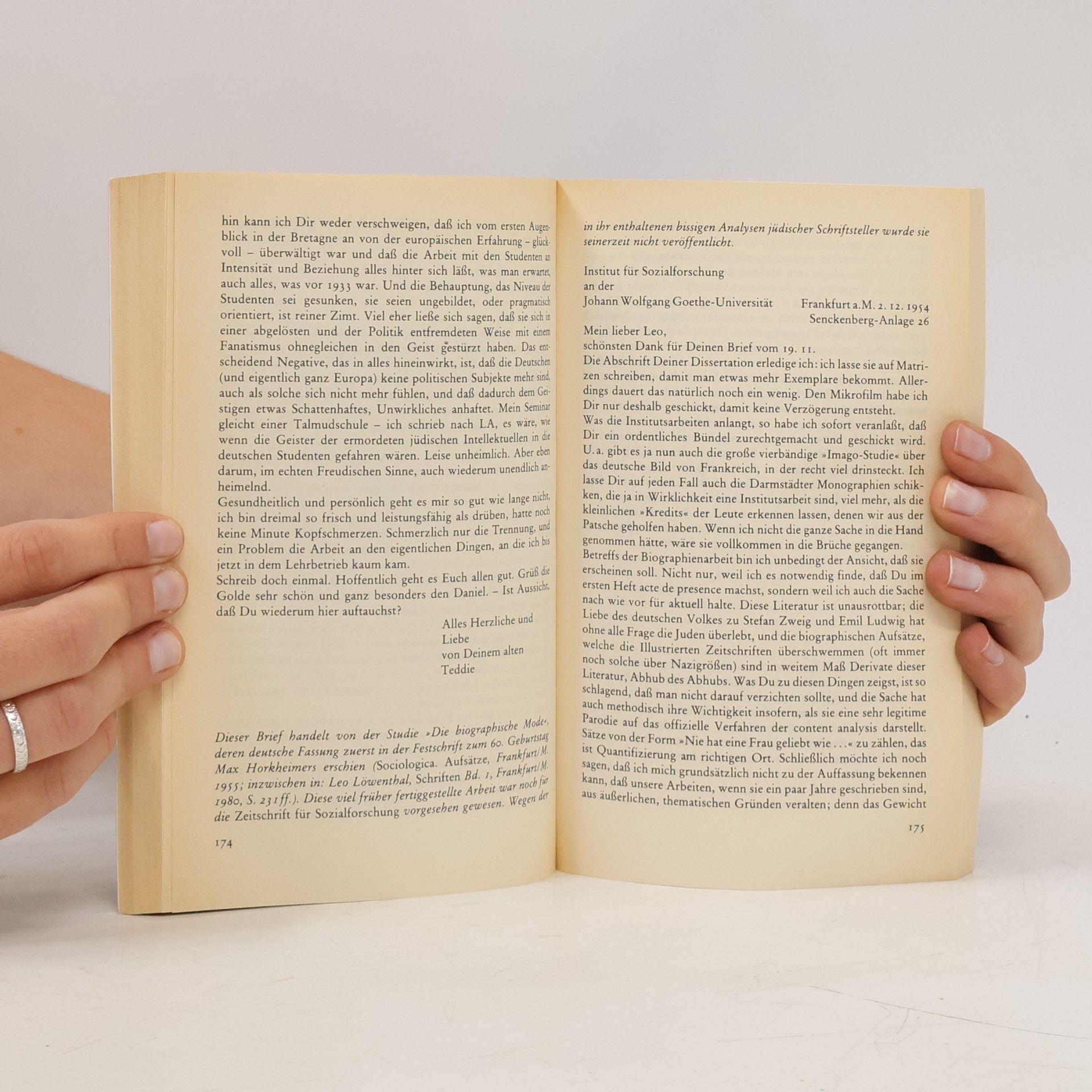 Leo Löwenthal Schriften - 4: Judaica, Vorträge, Briefe