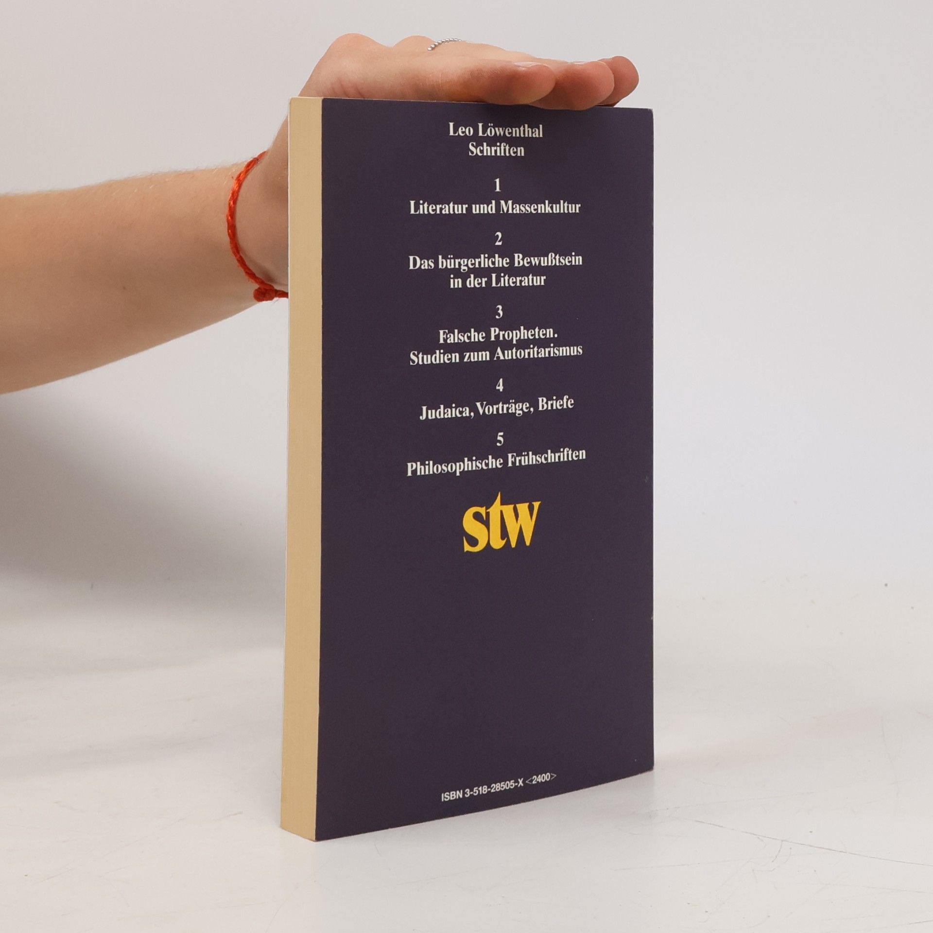 Leo Löwenthal Schriften - 5: Philosophische Frühschriften