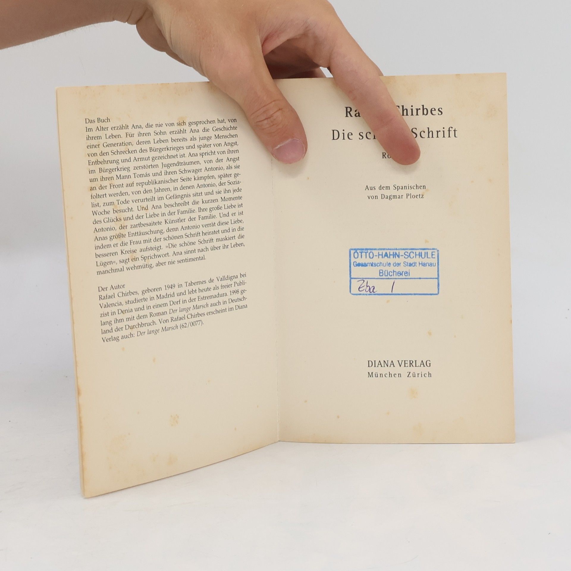 Rafael Chirbes Die schöne Schrift