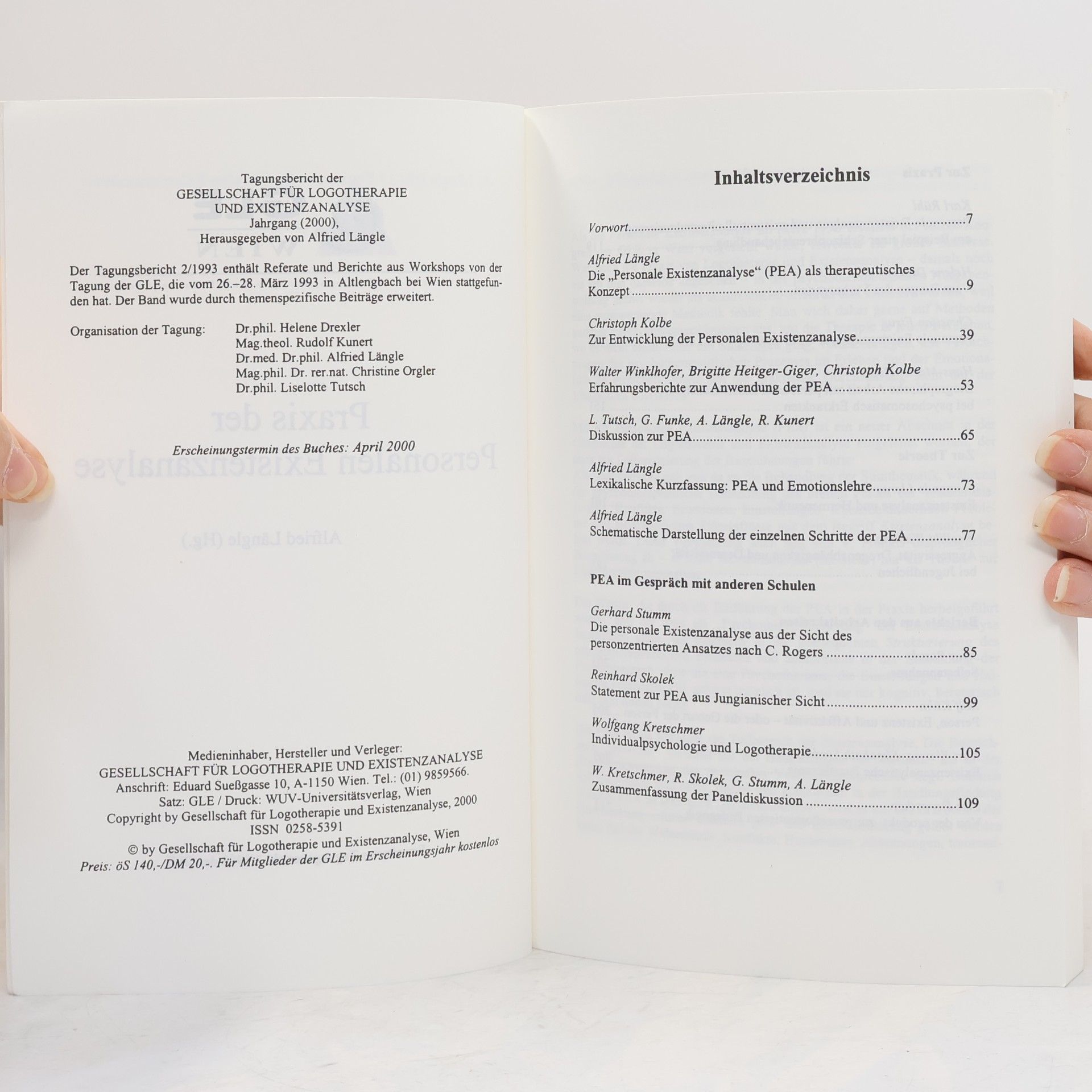 Kolektiv autorů Praxis der Personalen Existenzanalyse Tbg. 2/1993