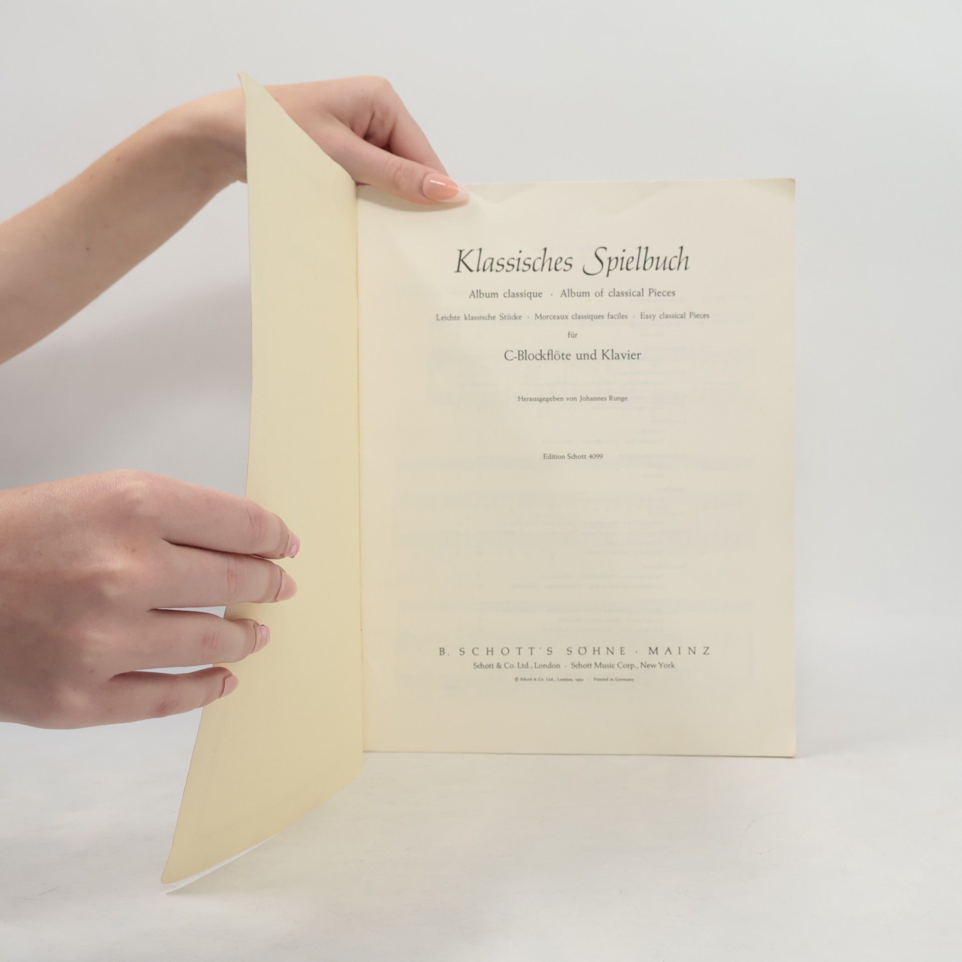 Johannes Runge Klassisches Spielbuch