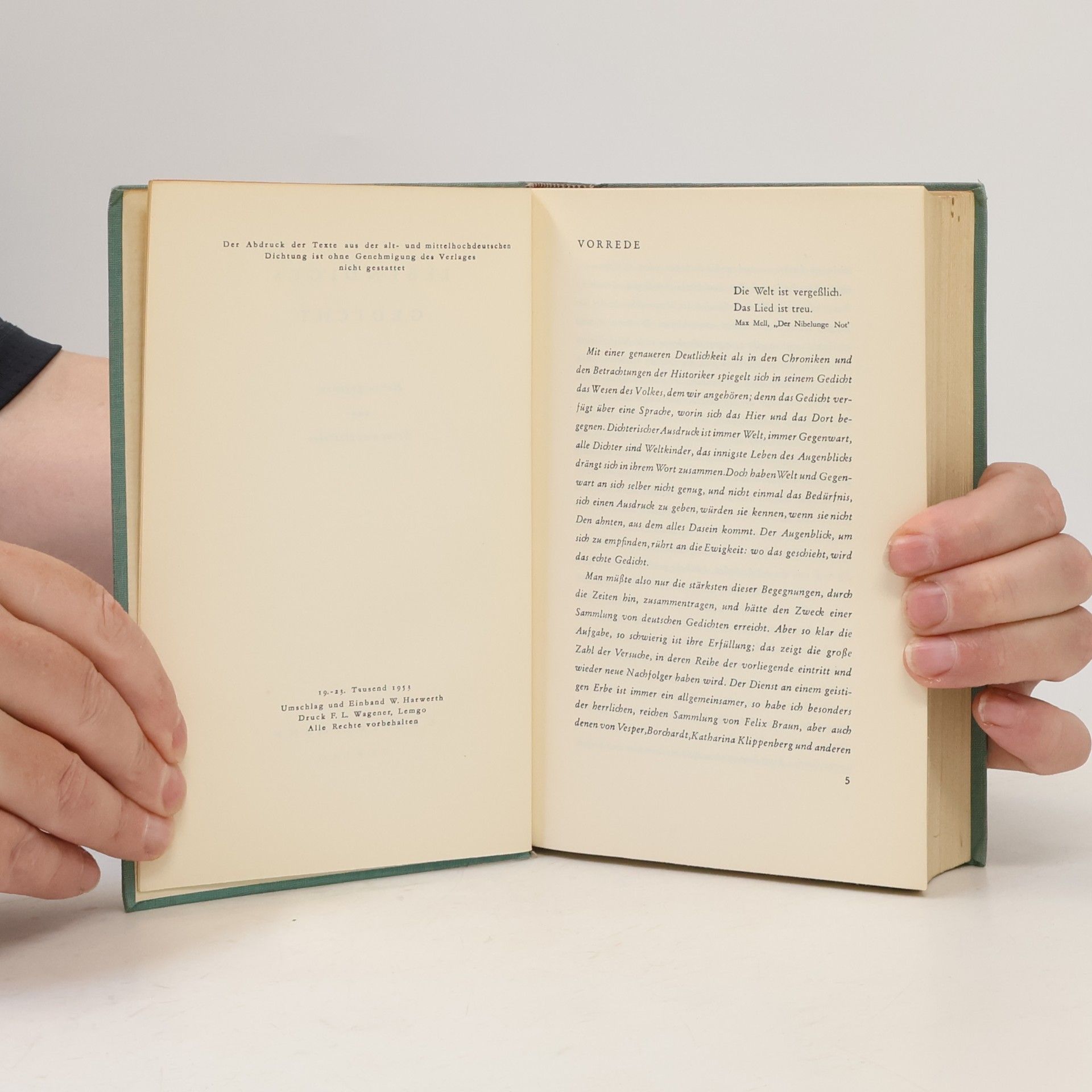 Bernt von Heiseler Lebendiges Gedicht