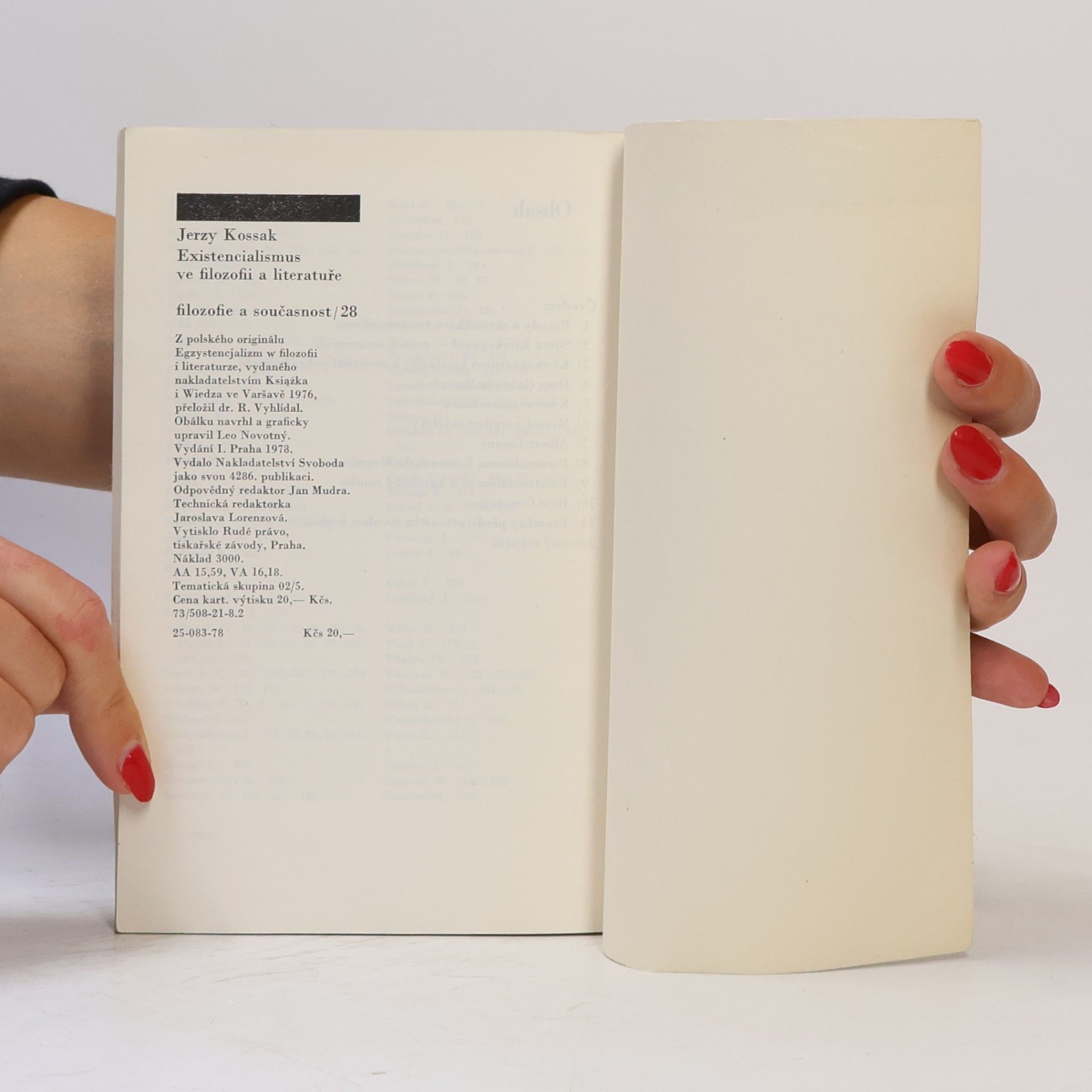Jerzy Kossak Existencialismus ve filozofii a literatuře