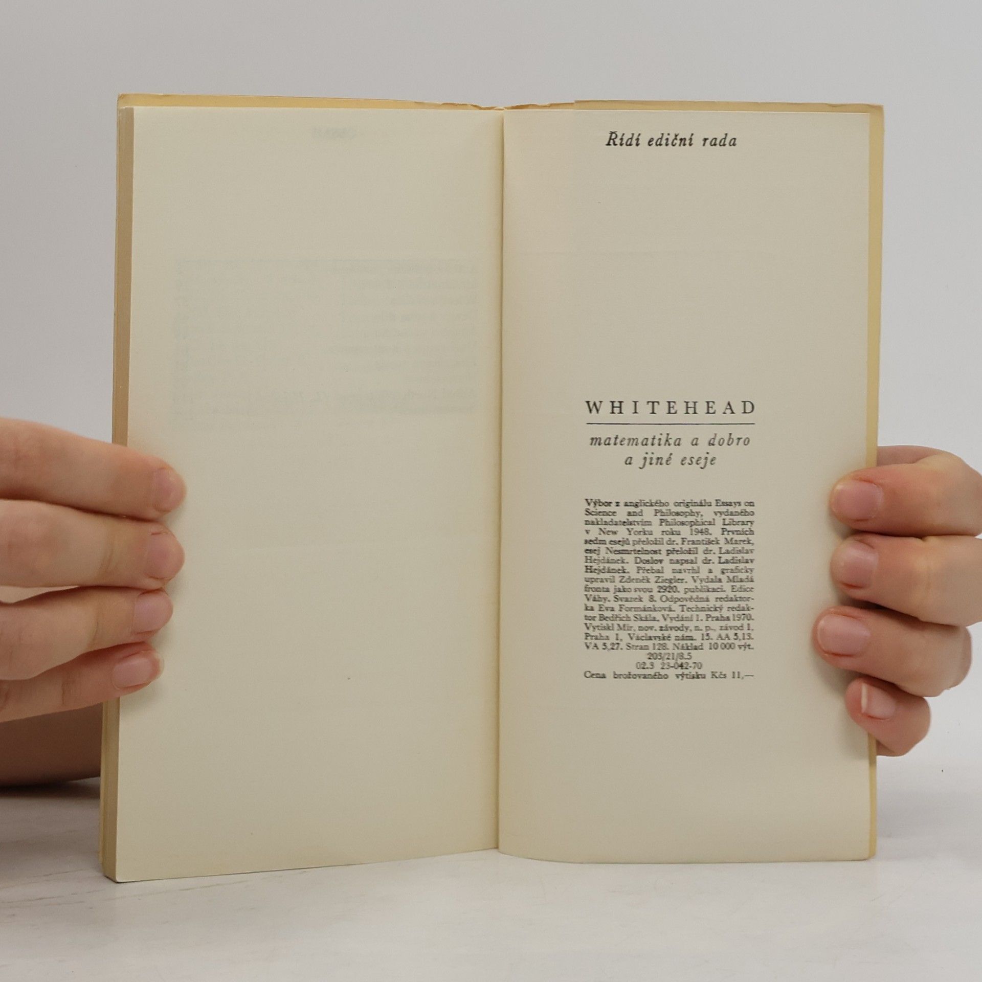 Alfred North Whitehead Matematika a dobro a jiné eseje