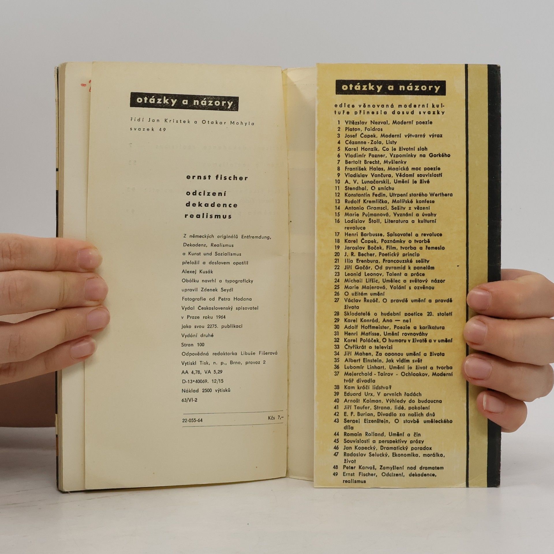Ernst Fischer Odcizení, dekadence, realismus