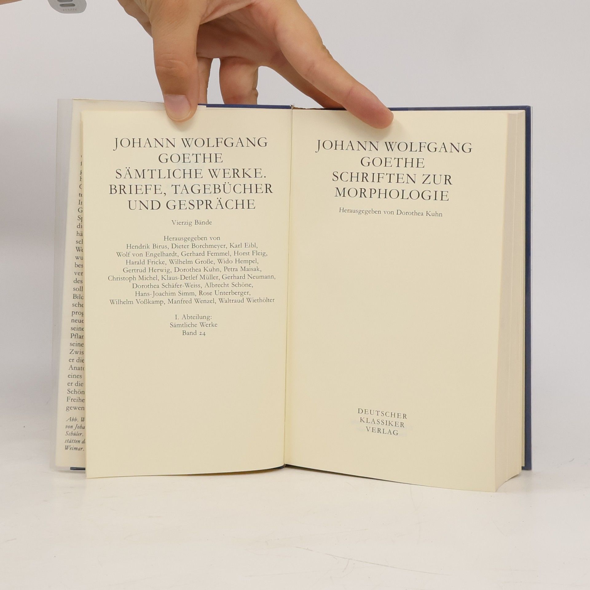 Johann Wolfgang von Goethe Schriften zur Morphologie