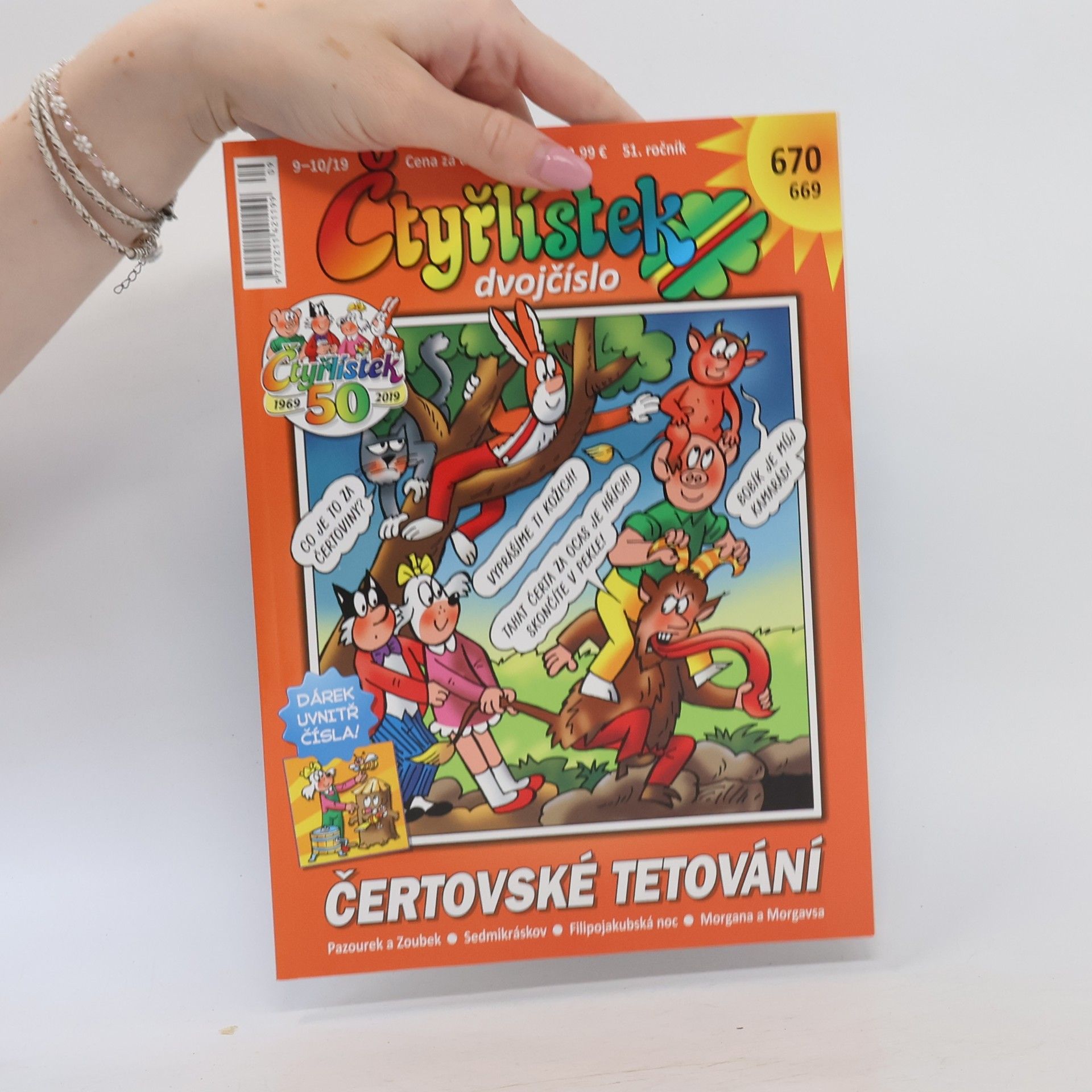 Jaroslav Němeček Čtyřlístek dvojčíslo 9-10/2019. Čertovské tetování
