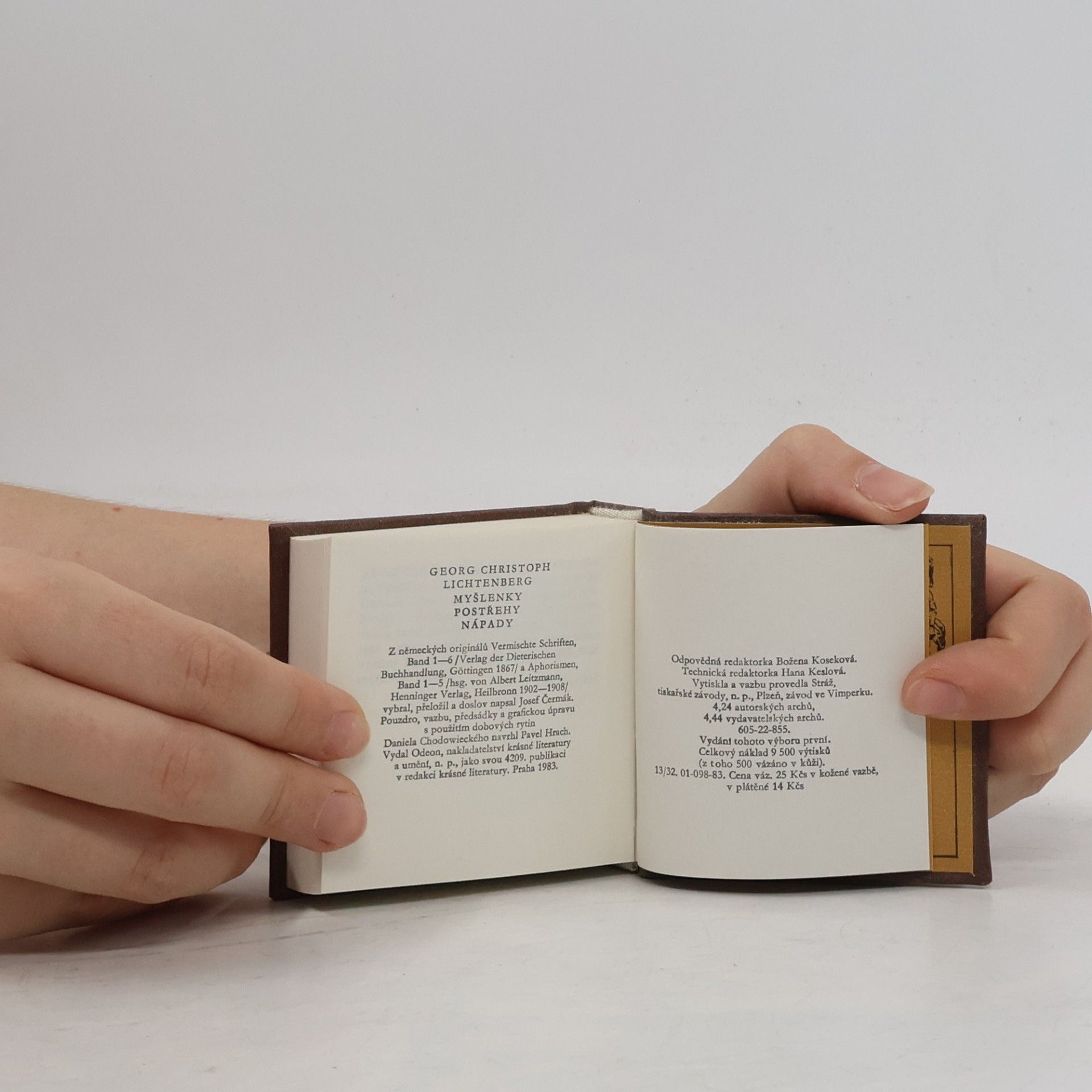 Georg Christoph Lichtenberg Myšlenky, postřehy, nápady