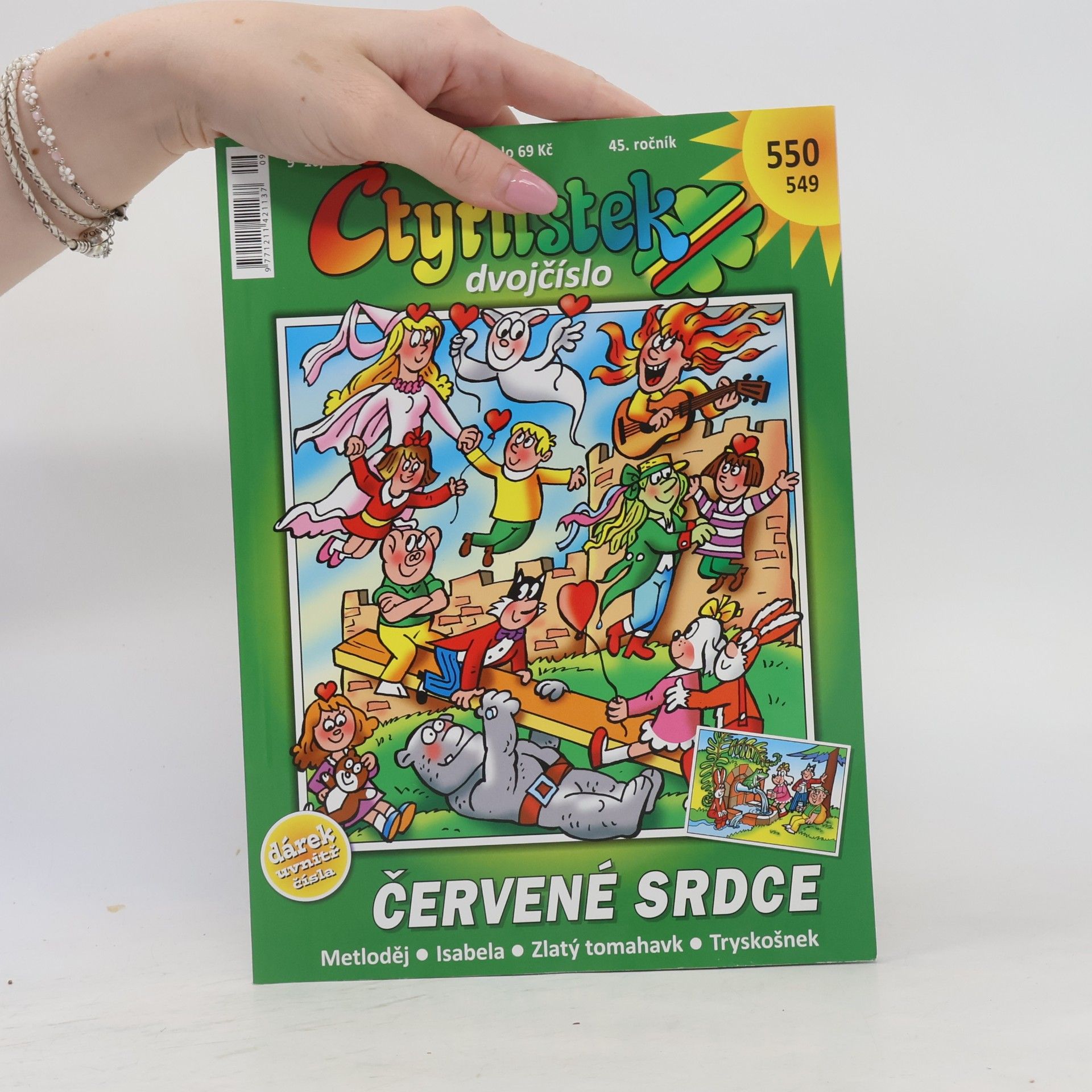 Kolektiv autorů Čtyřlístek dvojčíslo 549-550. 9-10/2013. Červené srdce