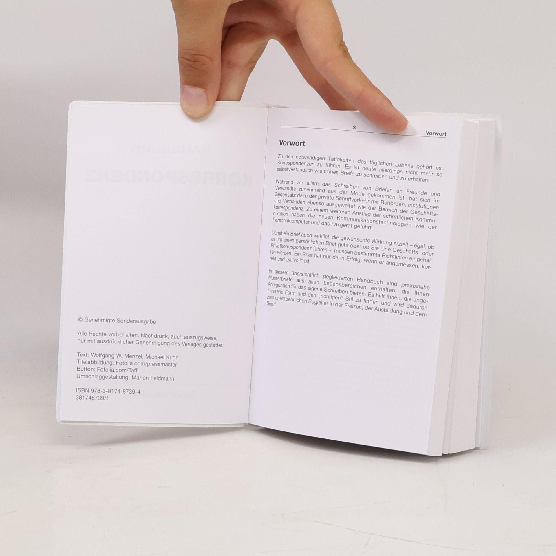 Wolfgang Walter Menzel Handbuch Korrespondenz