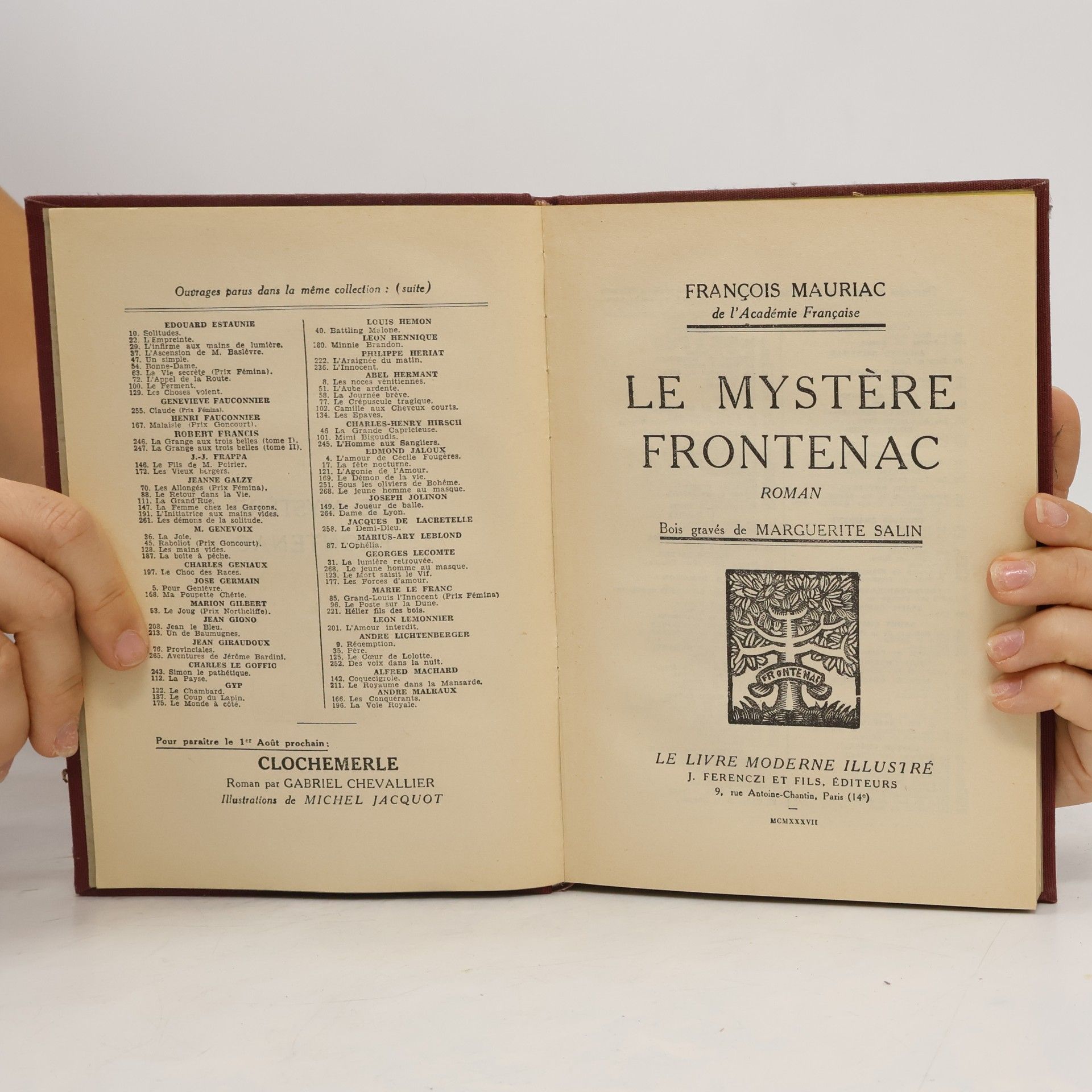 François Mauriac Le Mystére Frontenac