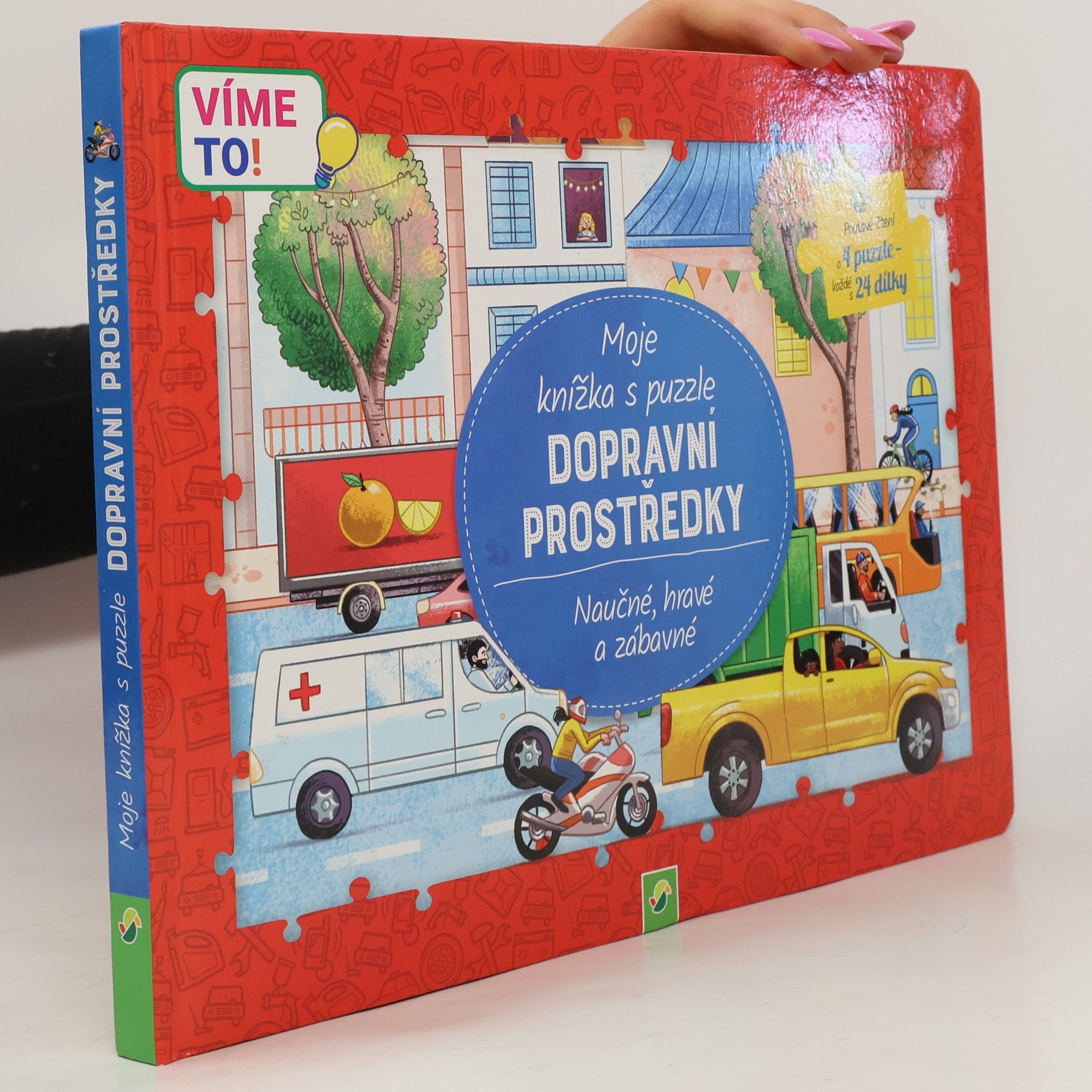 Mojde knížka s puzzle. Dopravní prostředky