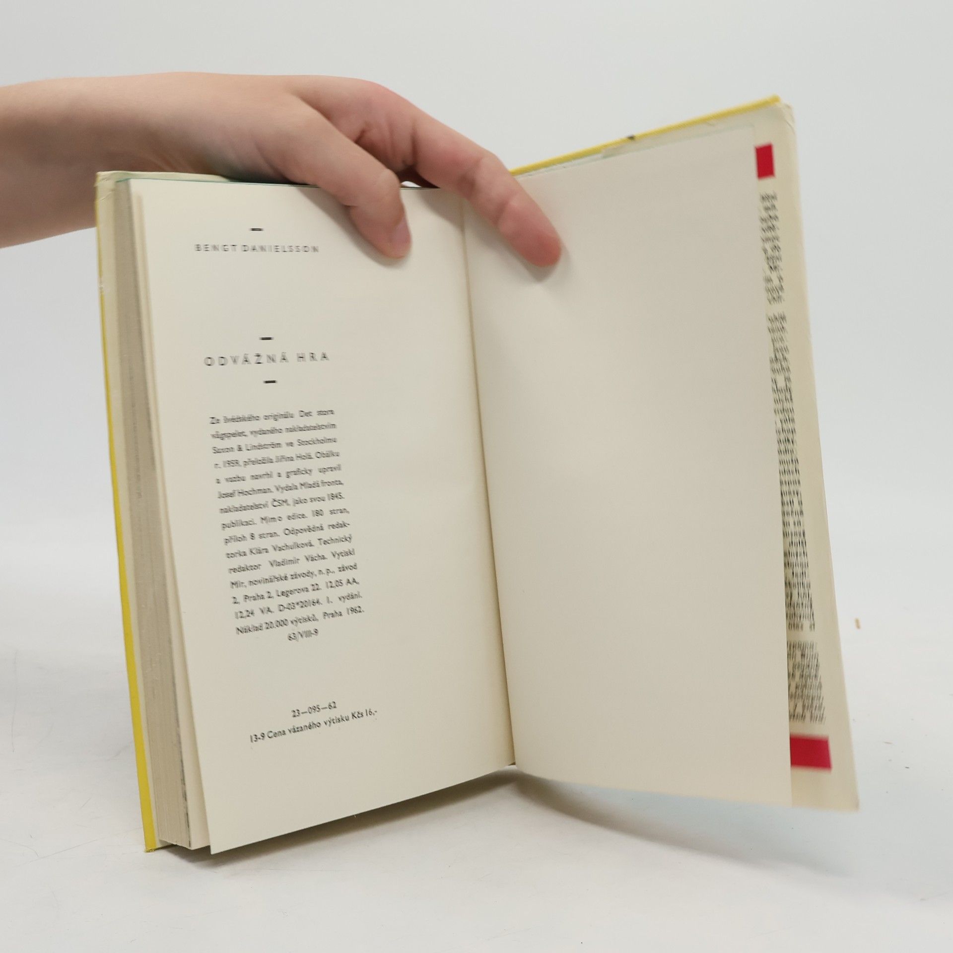 Bengt Danielsson Odvážná hra