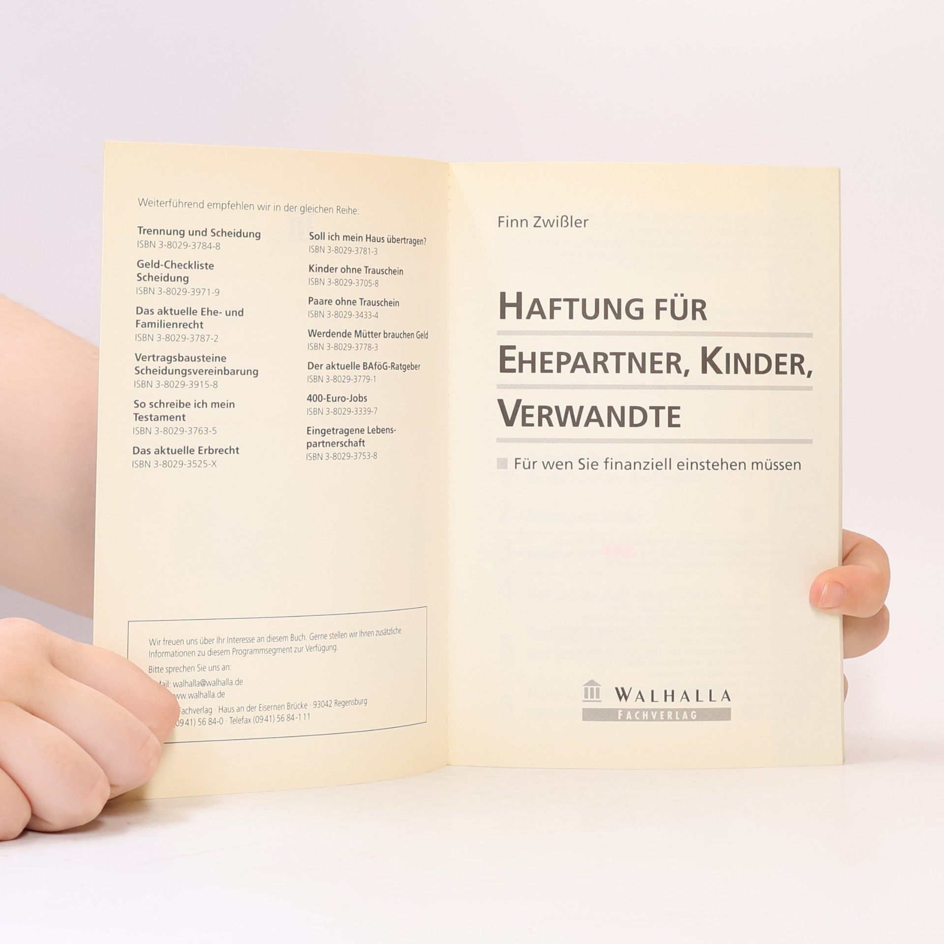 Finn Zwißler Haftung für Ehepartner, Kinder, Verwandte