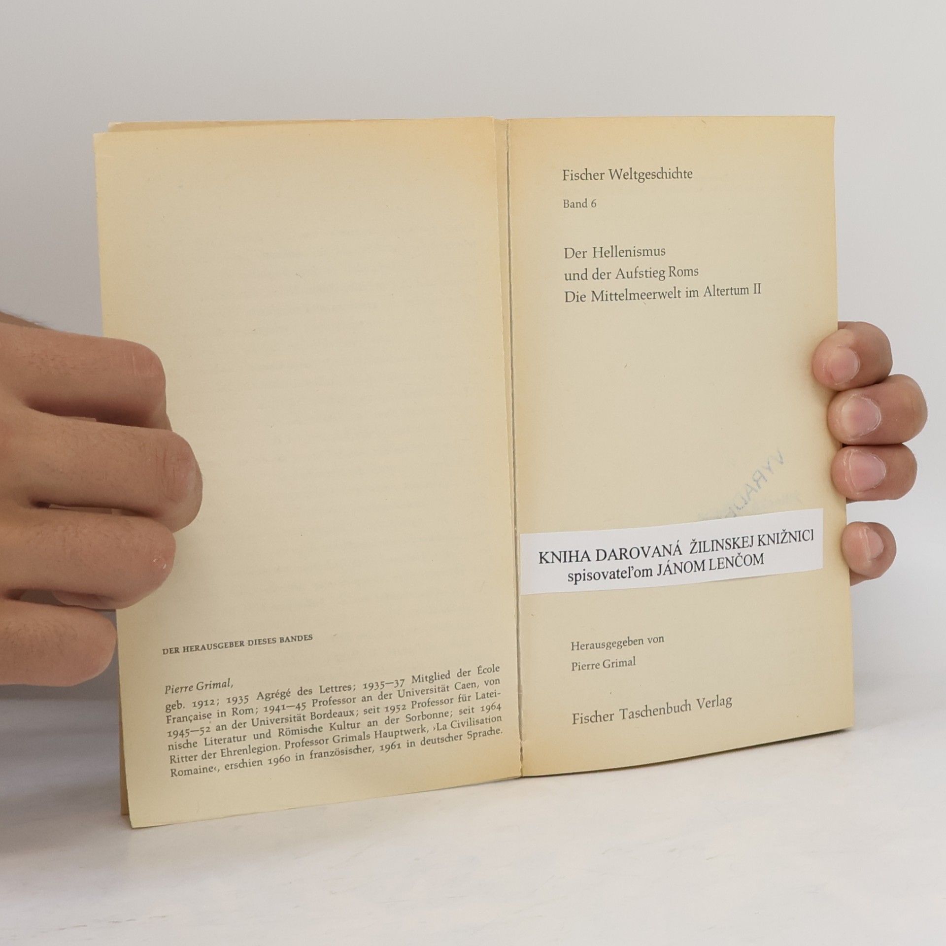 Pierre Grimal Der Hellenismus und der Aufstieg Roms
