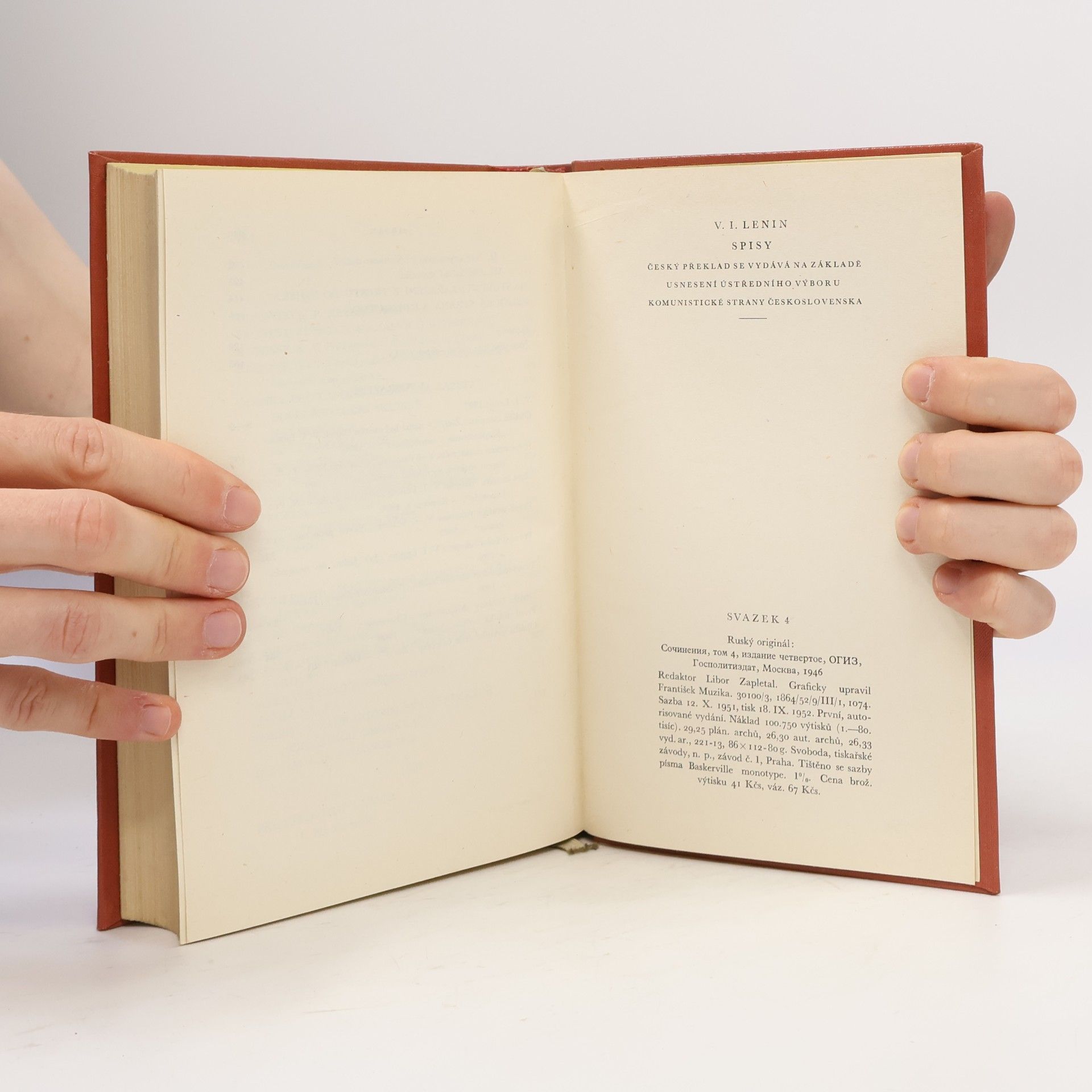 Various authors V.I. Lenin Spisy. Svazek 4