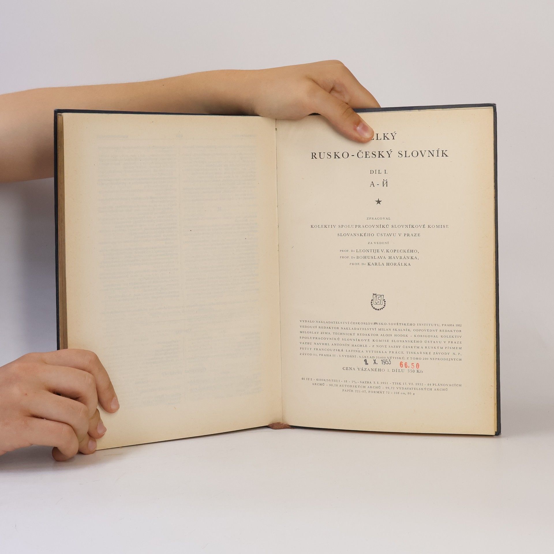 Various authors Velký Rusko-Český slovník. Díl I.