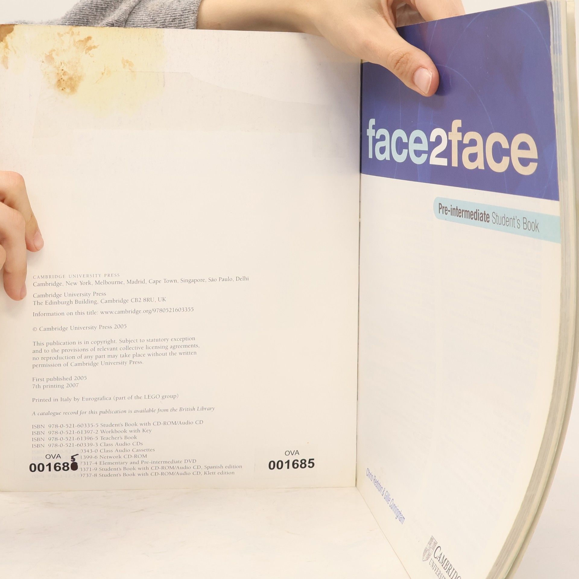 Gillie Cunningham Face2face : pre-intermediate : student's book