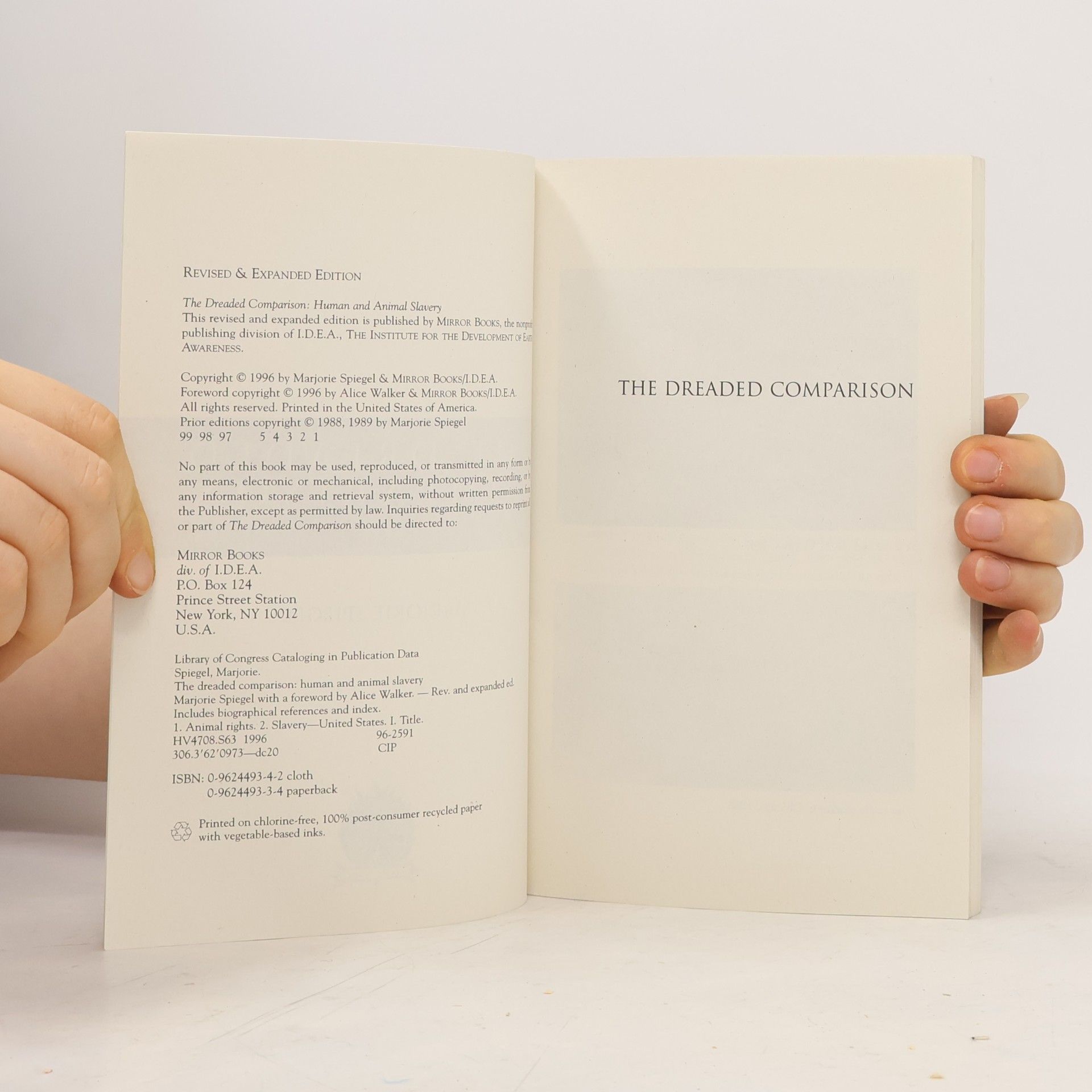 Marjorie Spiegel The Dreaded Comparison