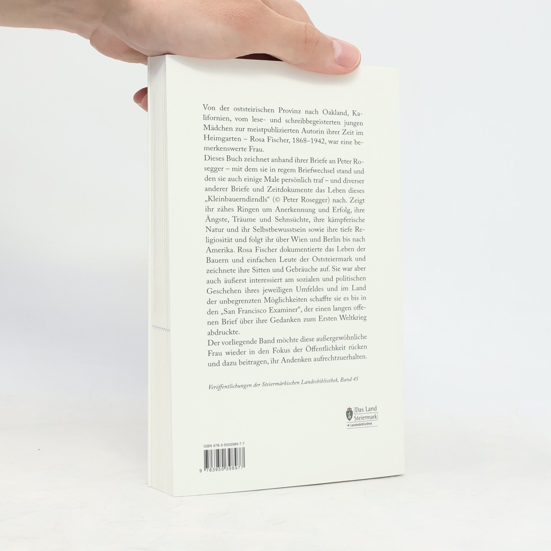 Christine Wiesenhofer Veröffentlichungen der Steiermärkischen Landesbibliothek - 45: Rosa Fischer
