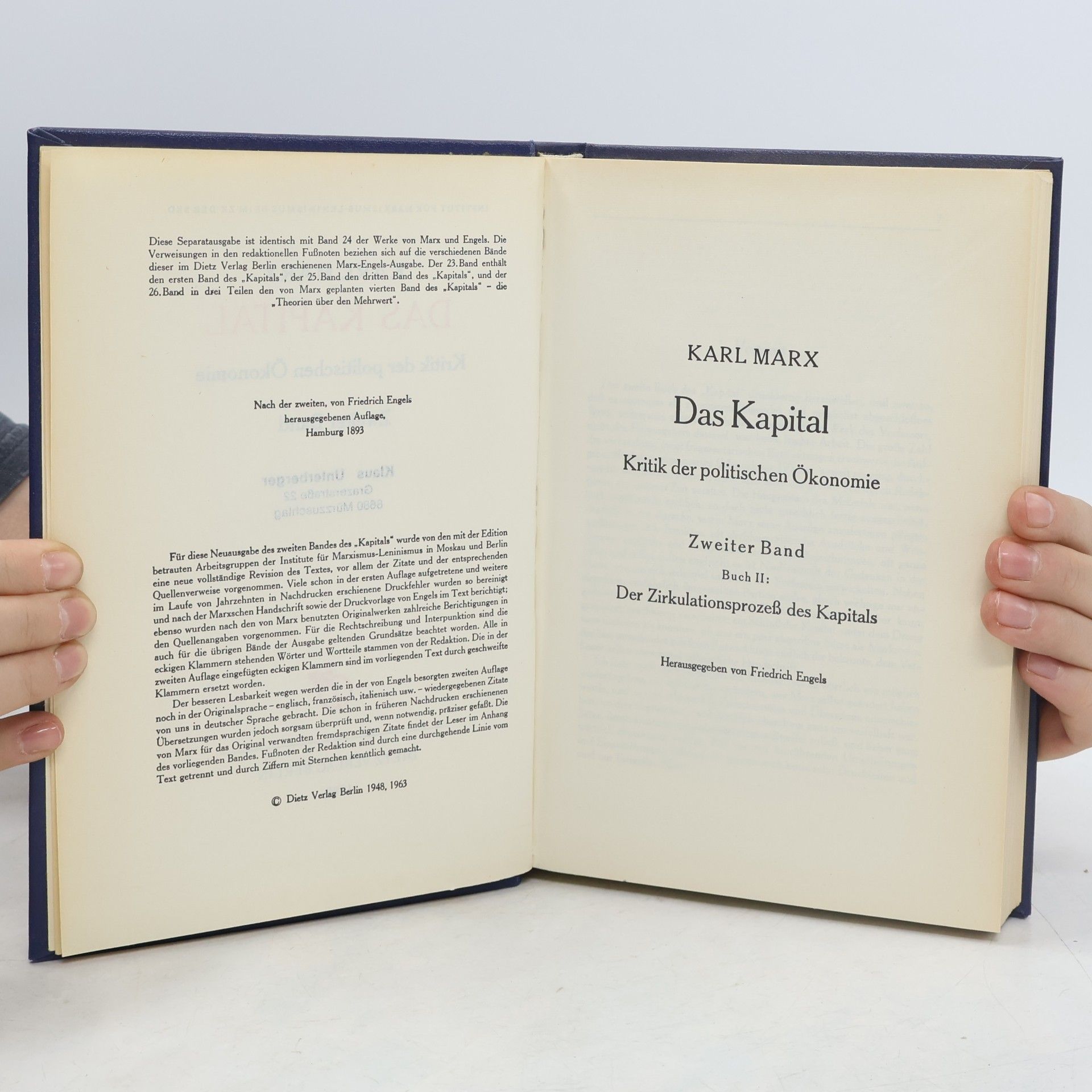 Karl Marx Das Kapital. Zweiter band