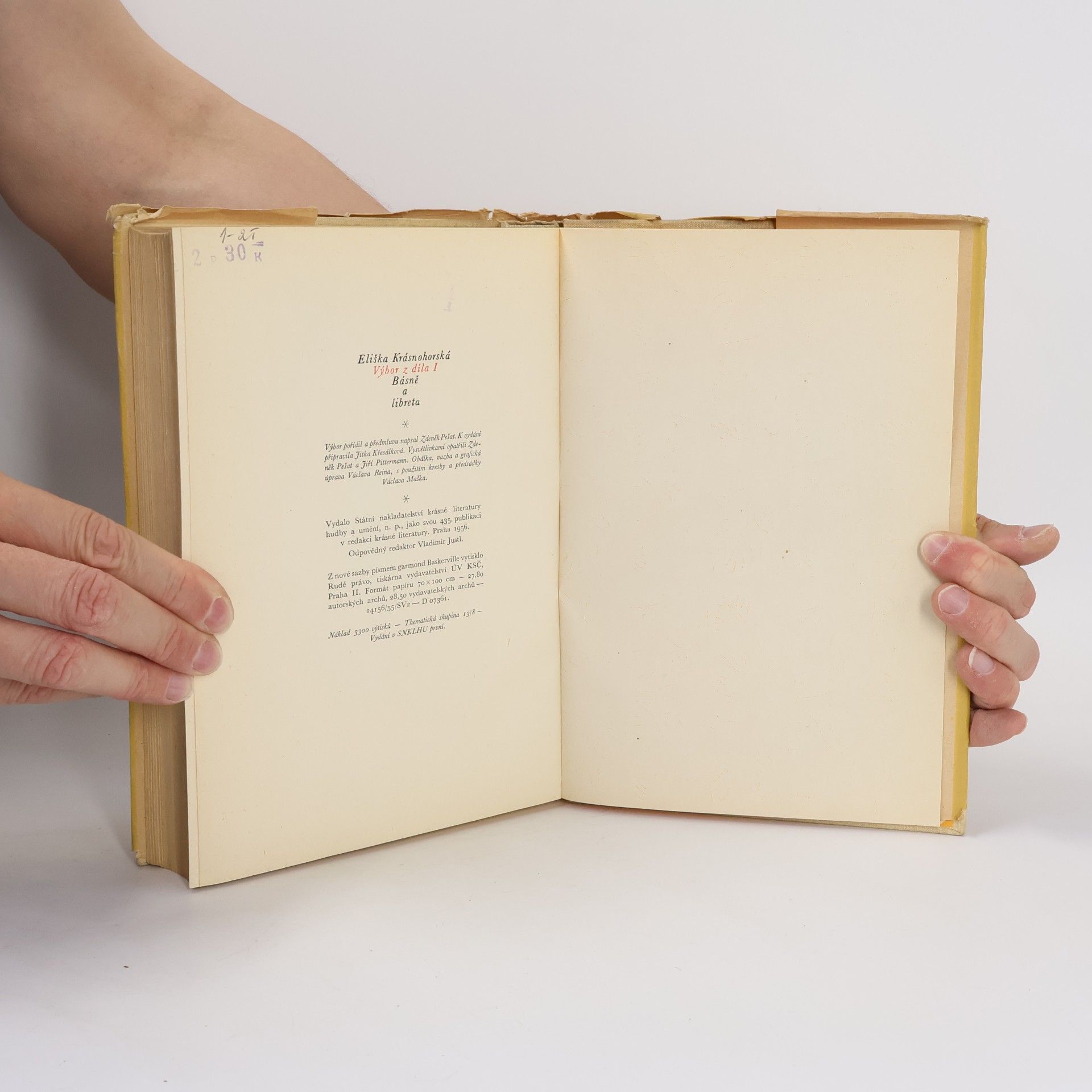 Eliška Krásnohorská Výbor z díla I. Básně a libreta