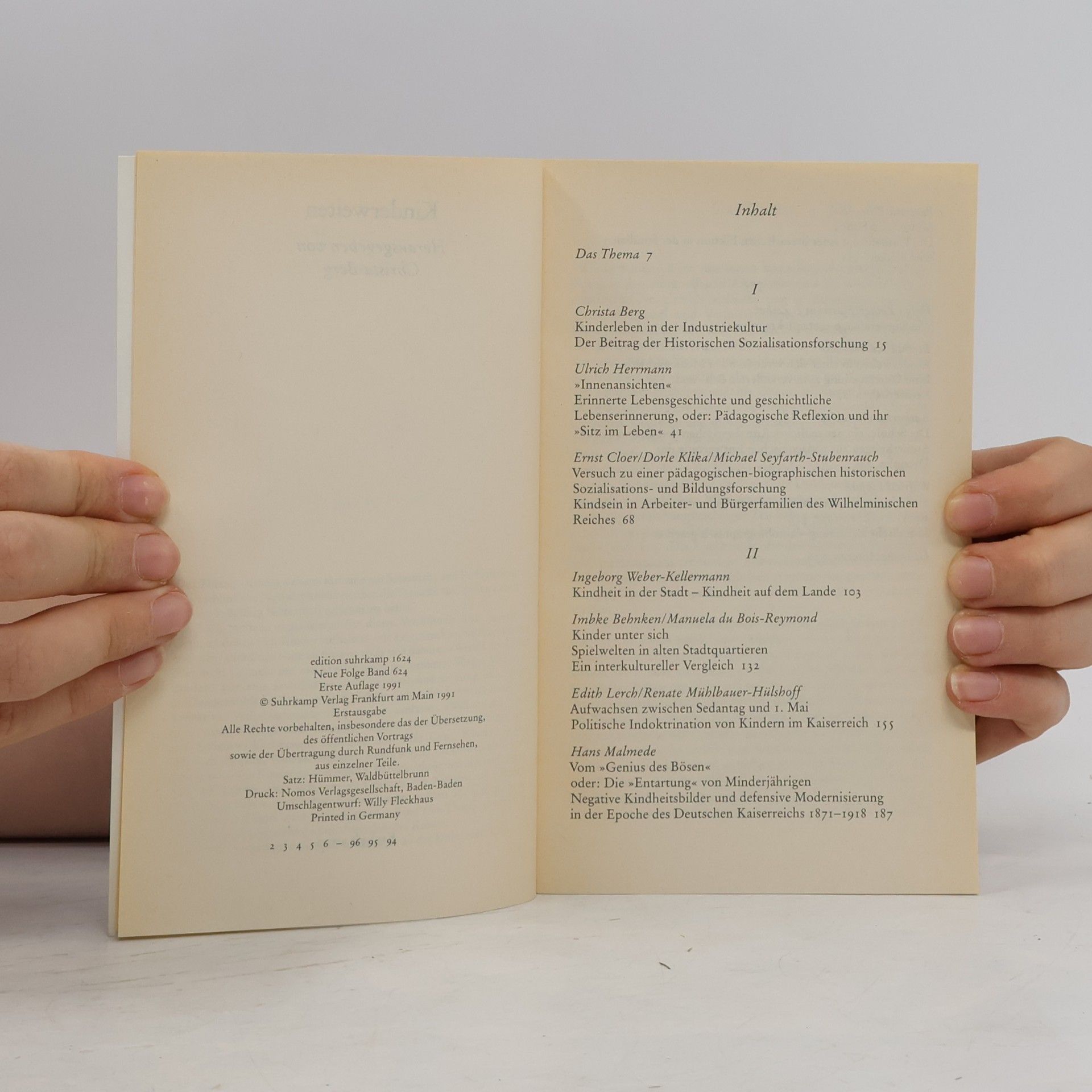 Christa Bergkemper Edition Suhrkamp - 1624: Kinderwelten