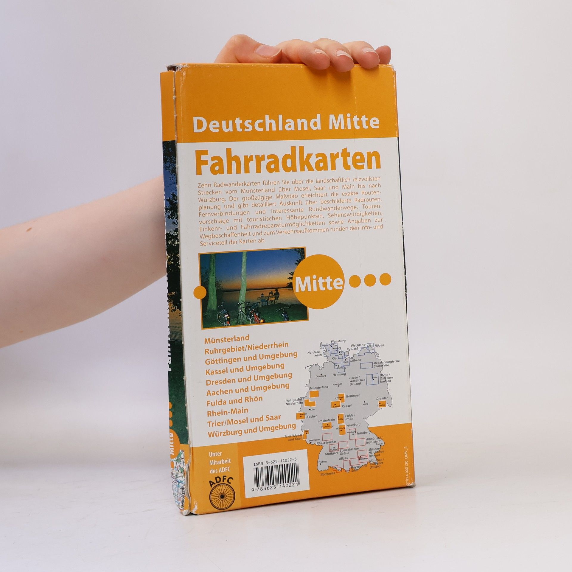 Autores varios Fahrradkarten Deutschland Mitte